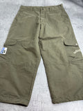 Adidas 2003 Rybaczki Cargo Shorts Spodenki Baggy Earth Tone Y2K Skater Vintage Szorty Capri