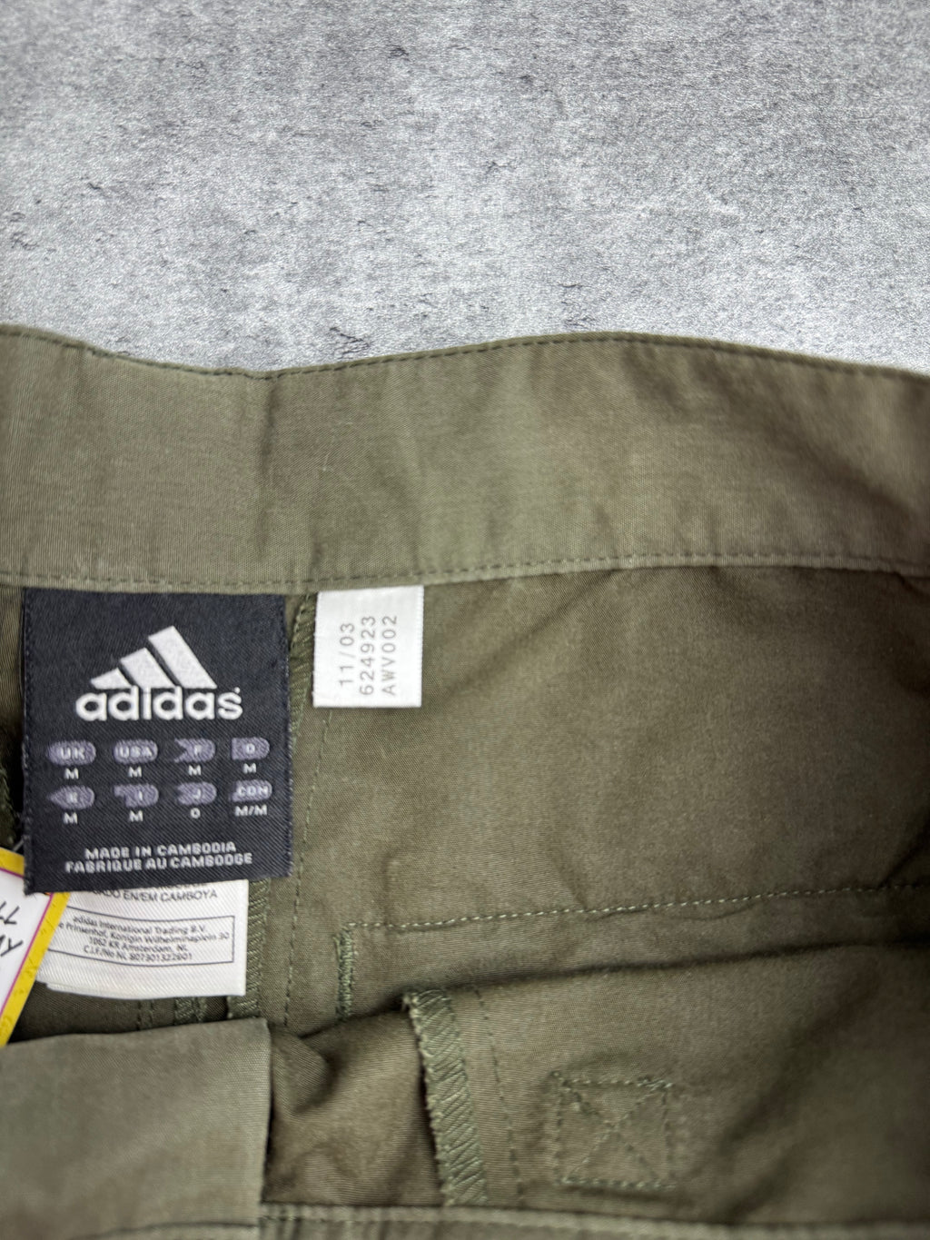 Adidas 2003 Rybaczki Cargo Shorts Spodenki Baggy Earth Tone Y2K Skater Vintage Szorty Capri