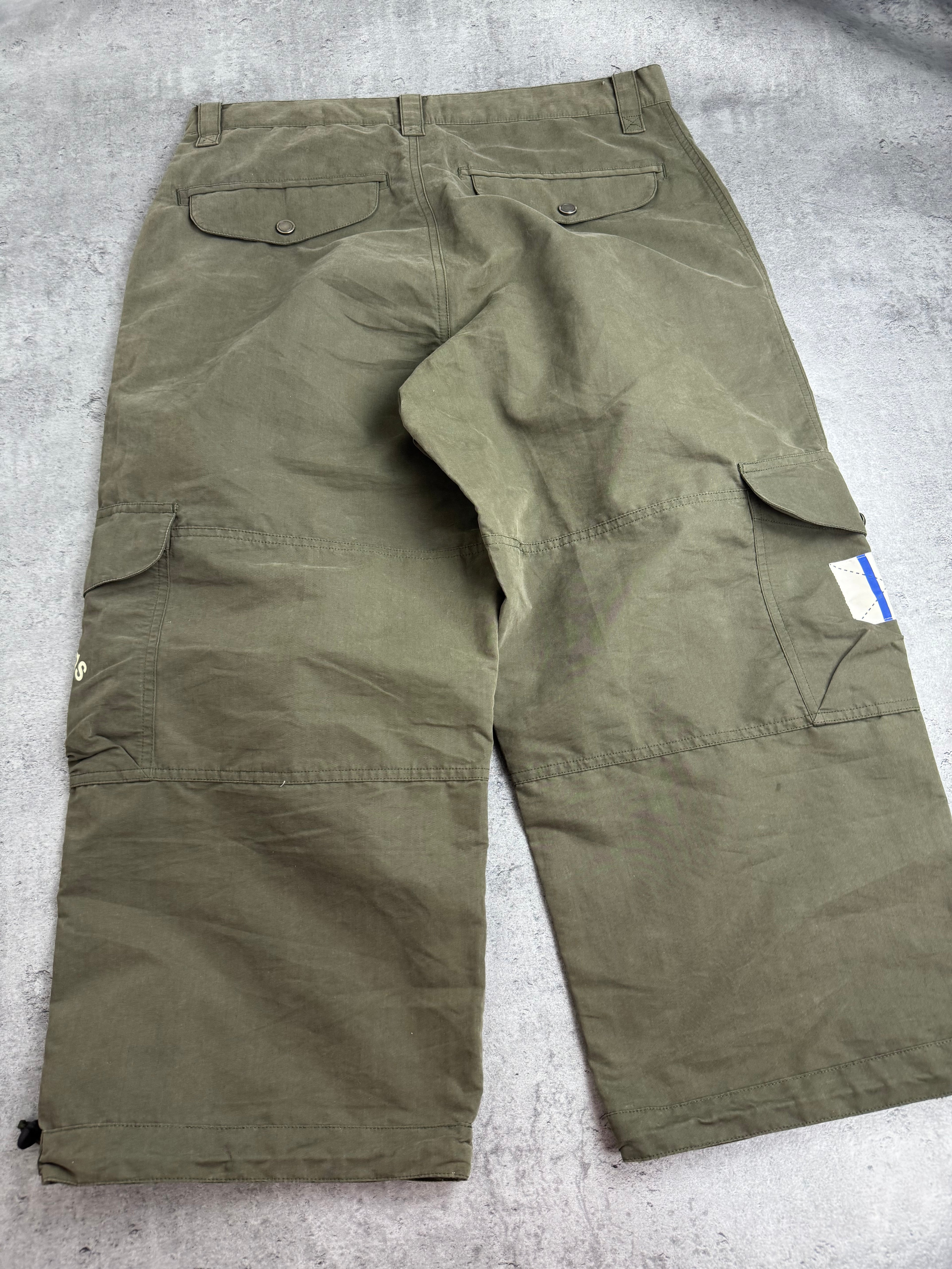 Adidas 2003 Rybaczki Cargo Shorts Spodenki Baggy Earth Tone Y2K Skater Vintage Szorty Capri