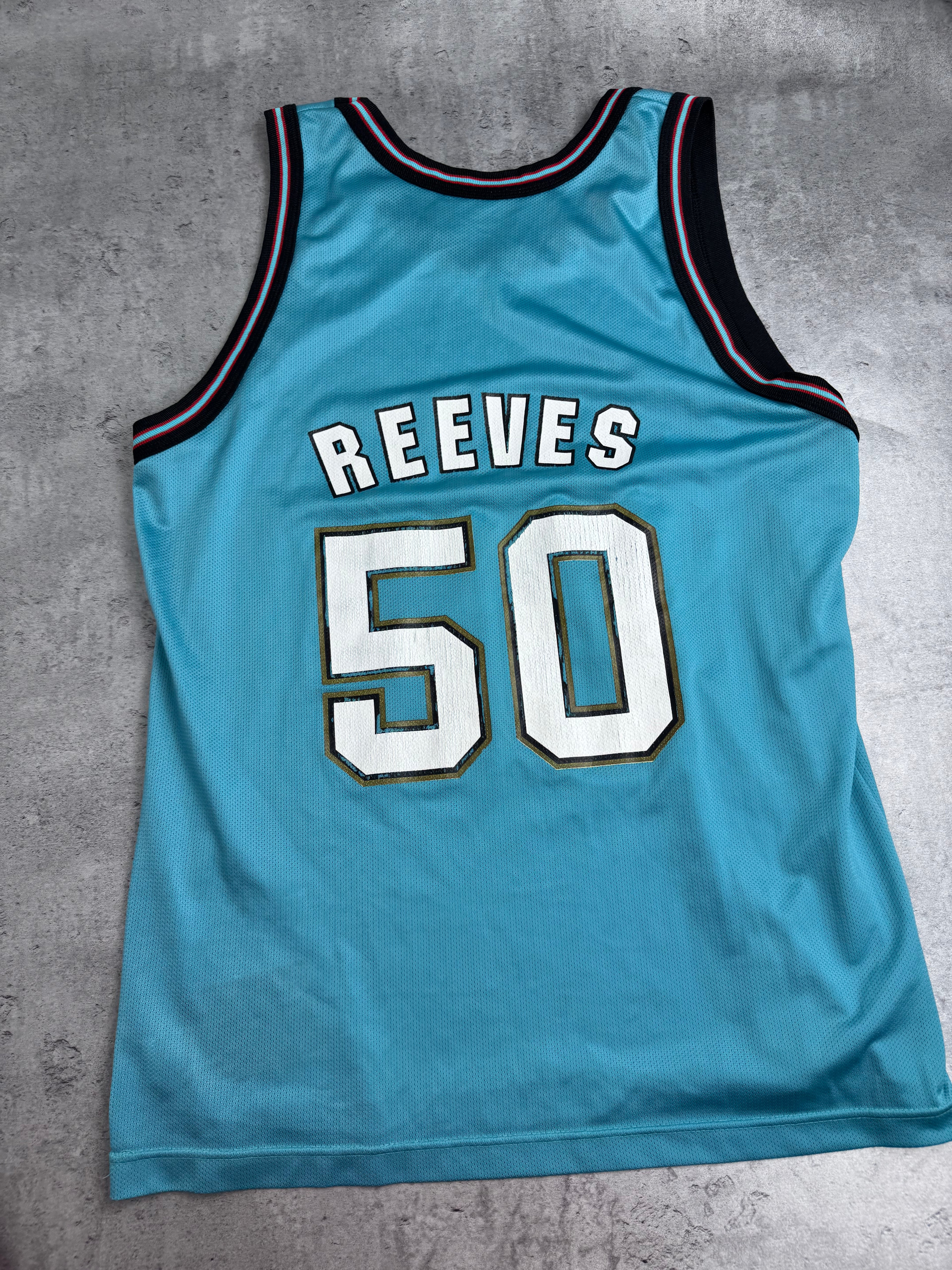 Bryant Reeves Vancouver Grizzlies Champion 90s Vintage Basketball Jersey Koszulka Koszykarska NBA RARE