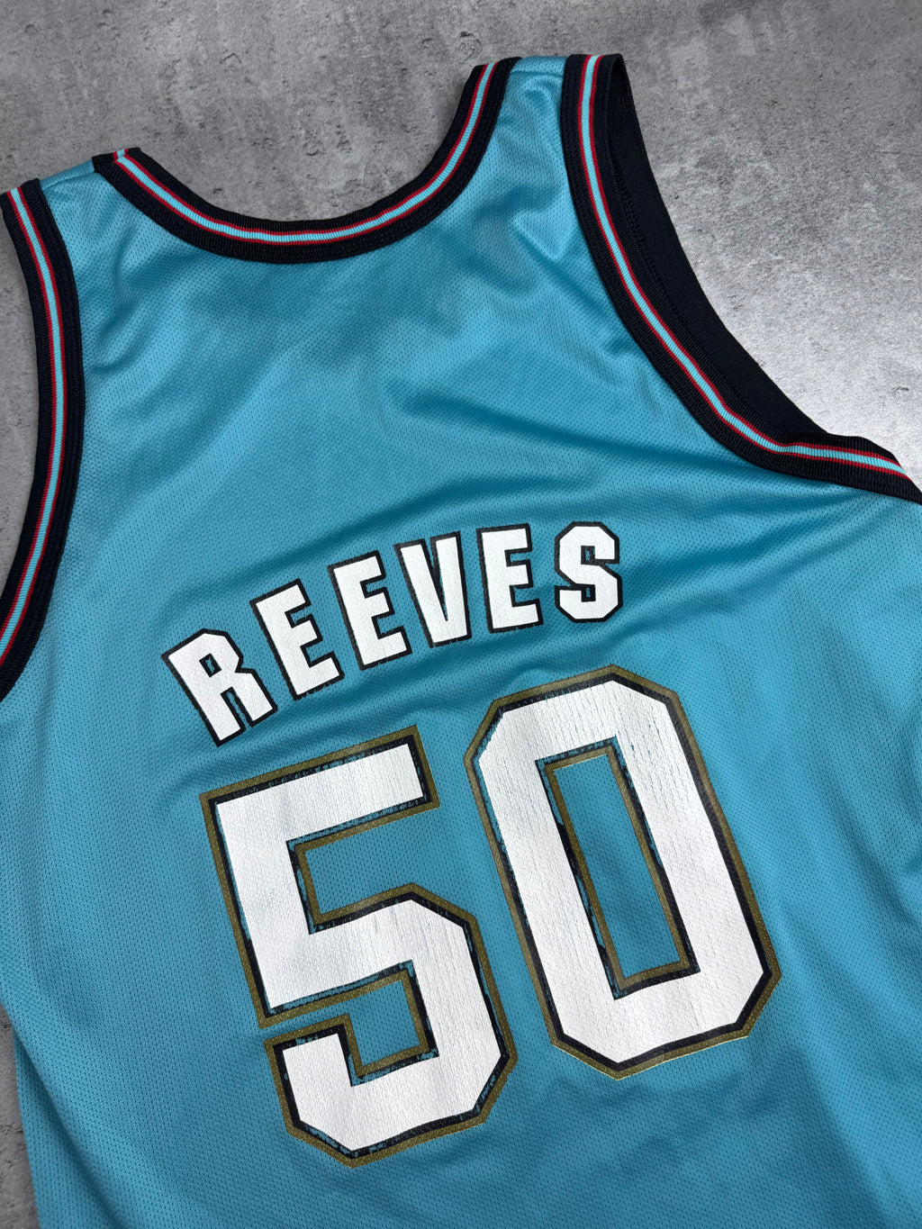 Bryant Reeves Vancouver Grizzlies Champion 90s Vintage Basketball Jersey Koszulka Koszykarska NBA RARE