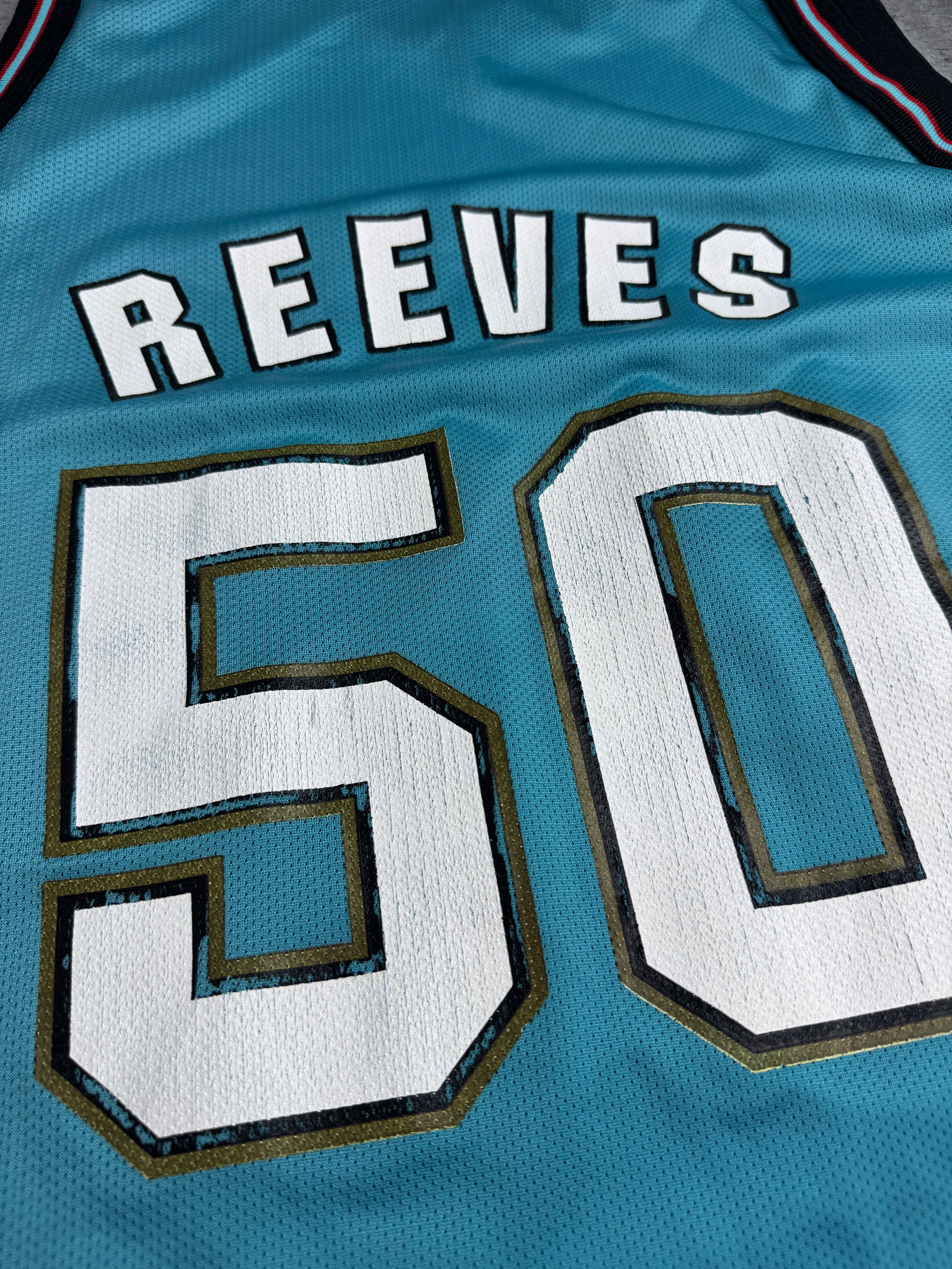 Bryant Reeves Vancouver Grizzlies Champion 90s Vintage Basketball Jersey Koszulka Koszykarska NBA RARE