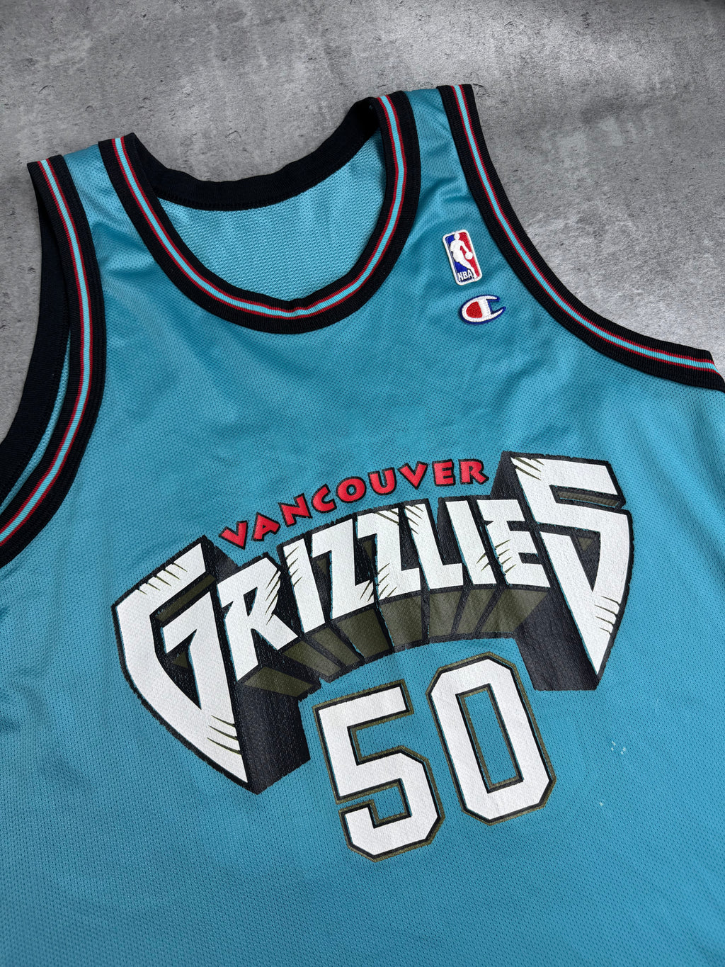 Bryant Reeves Vancouver Grizzlies Champion 90s Vintage Basketball Jersey Koszulka Koszykarska NBA RARE