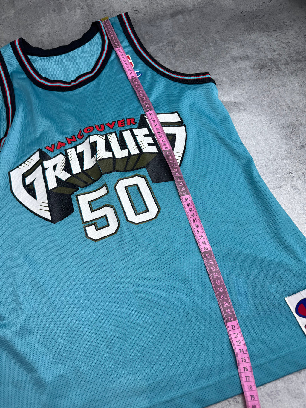 Bryant Reeves Vancouver Grizzlies Champion 90s Vintage Basketball Jersey Koszulka Koszykarska NBA RARE