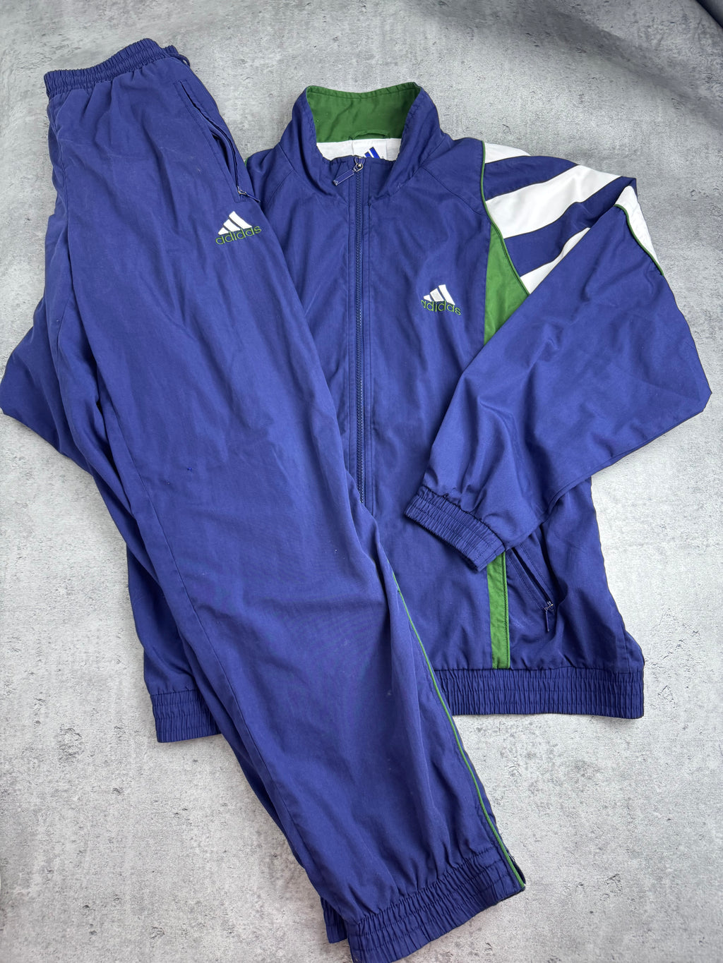 Adidas 90s Tracksuit Set Komplet Dresowy Vintage Kurtka i Spodnie Dresy