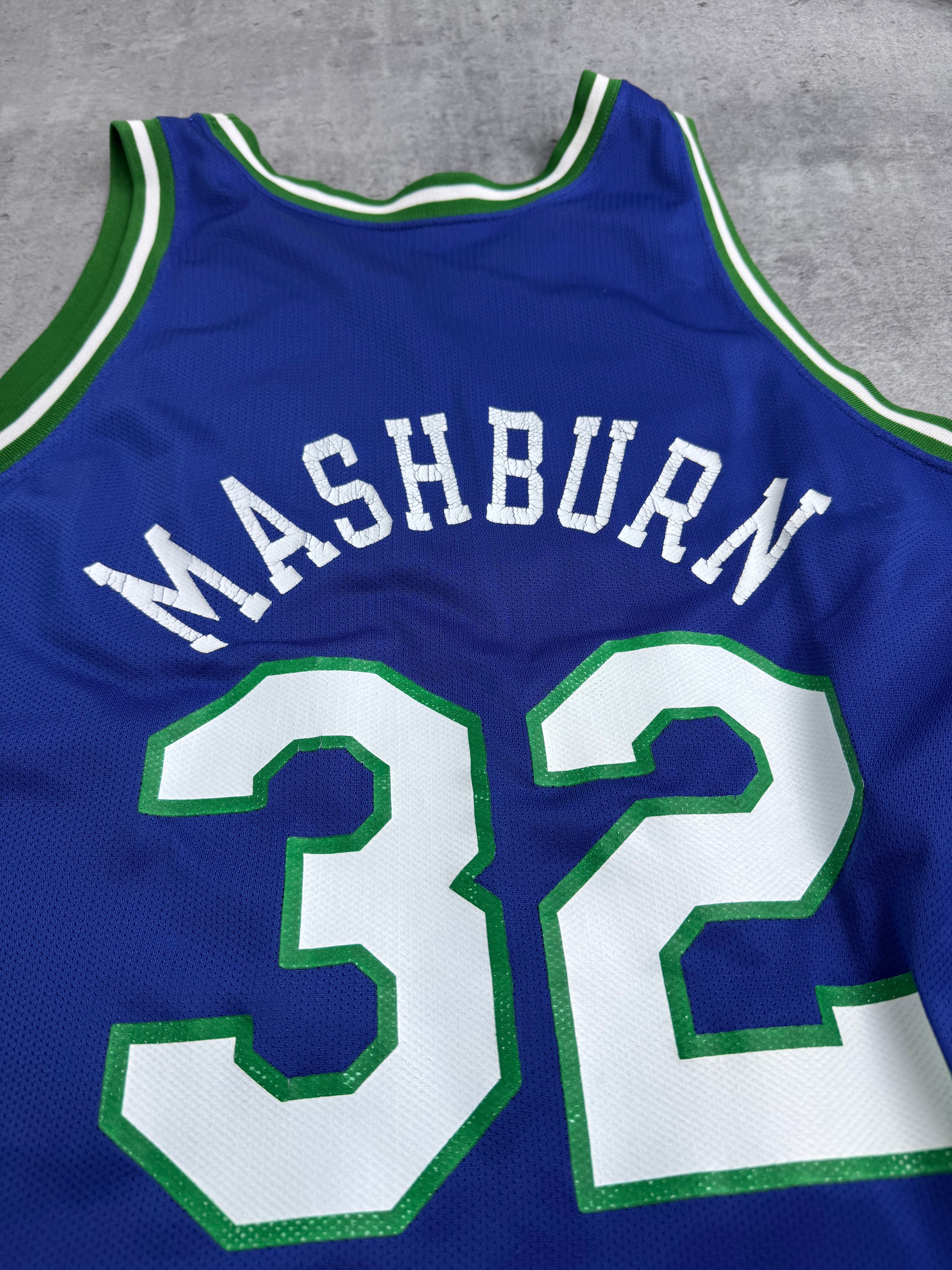 90s Dallas Mavericks NBA Koszulka Koszykarska Basketball Jersey Jamal Mashburn Champion Vintage