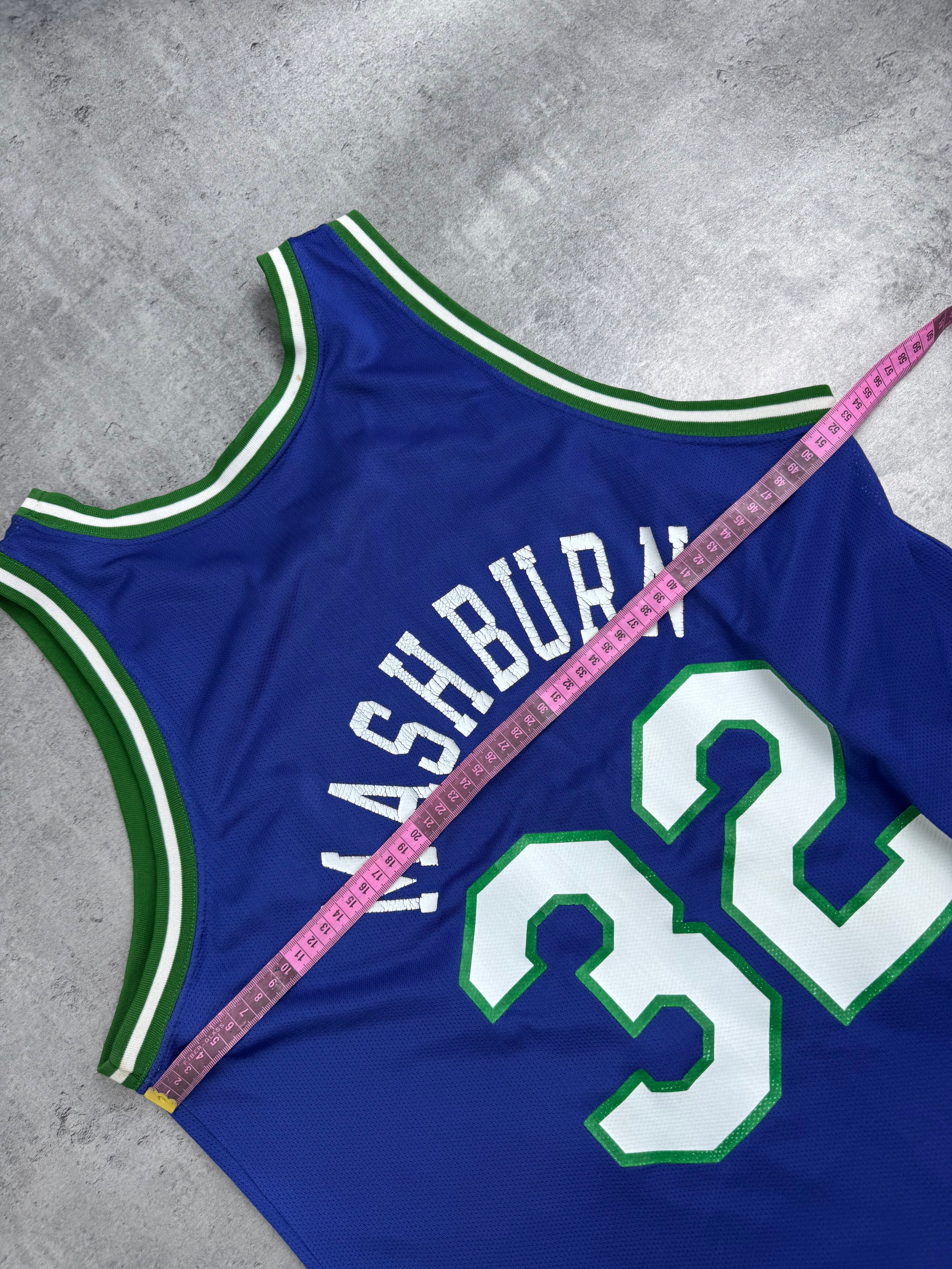 90s Dallas Mavericks NBA Koszulka Koszykarska Basketball Jersey Jamal Mashburn Champion Vintage