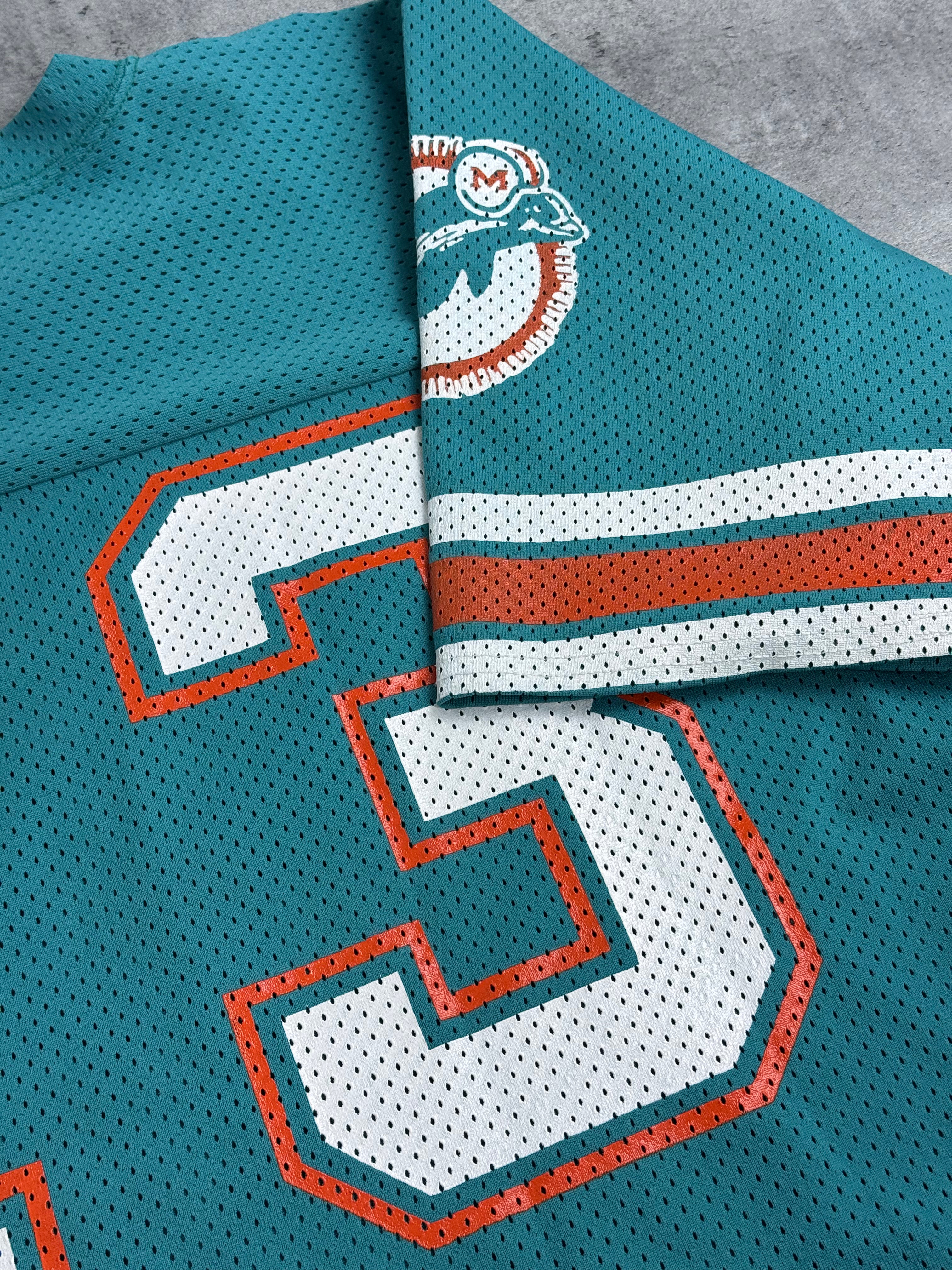 Dan Marino 80s Miami Doplhins Sand Knit Made in USA NFL Football Jersey Oversized Koszulka Sportowa