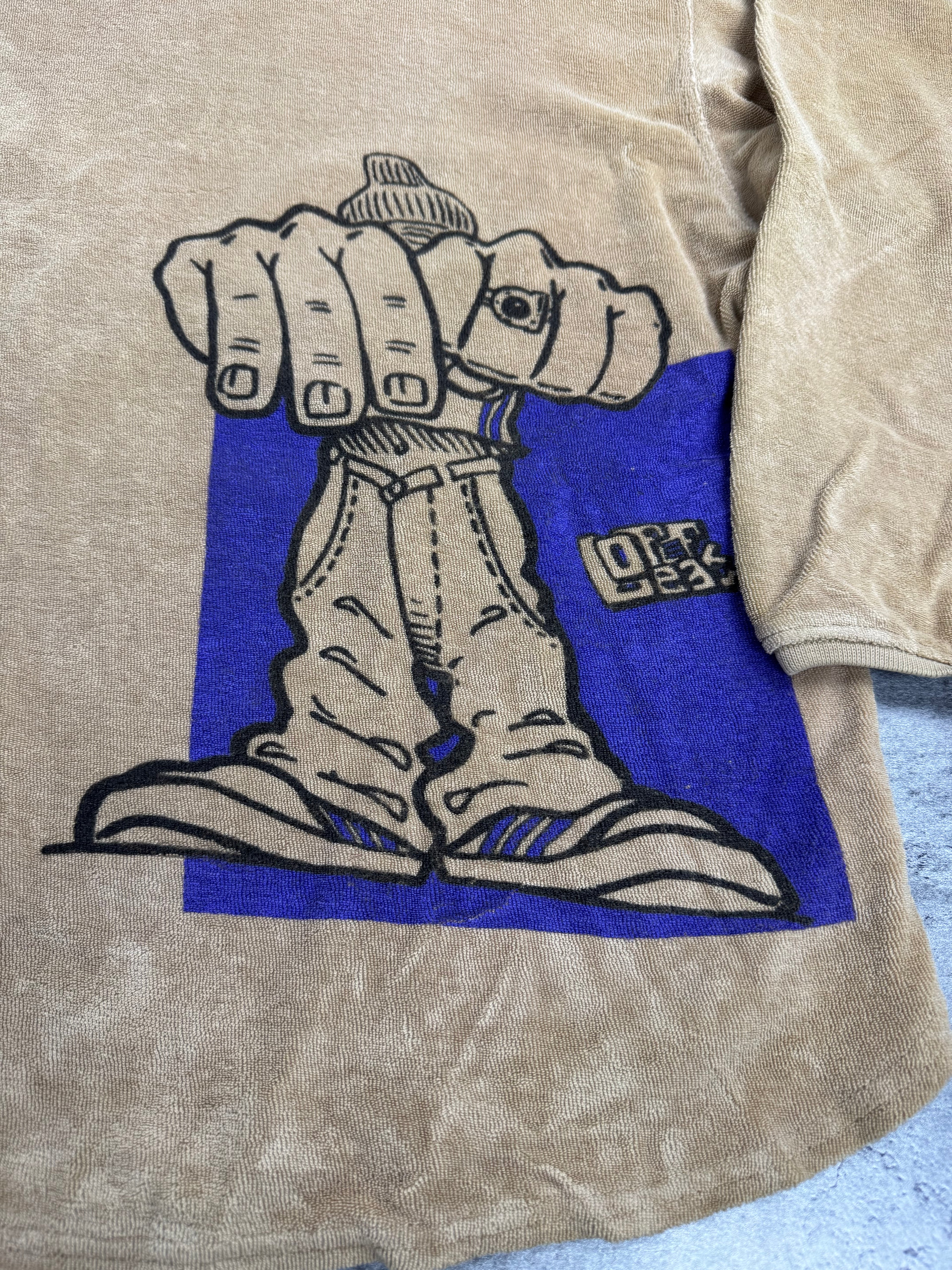Adidas 90s RARE Grafitti Style Skater Graphic Sweatshirt Bluza Bez Kaptura Oversized HipHop