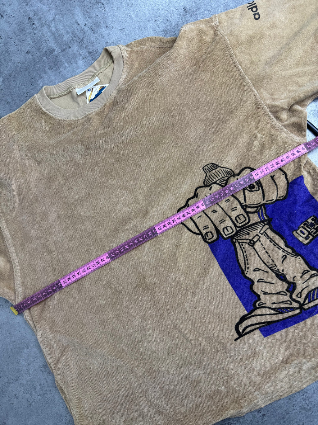 Adidas 90s RARE Grafitti Style Skater Graphic Sweatshirt Bluza Bez Kaptura Oversized HipHop