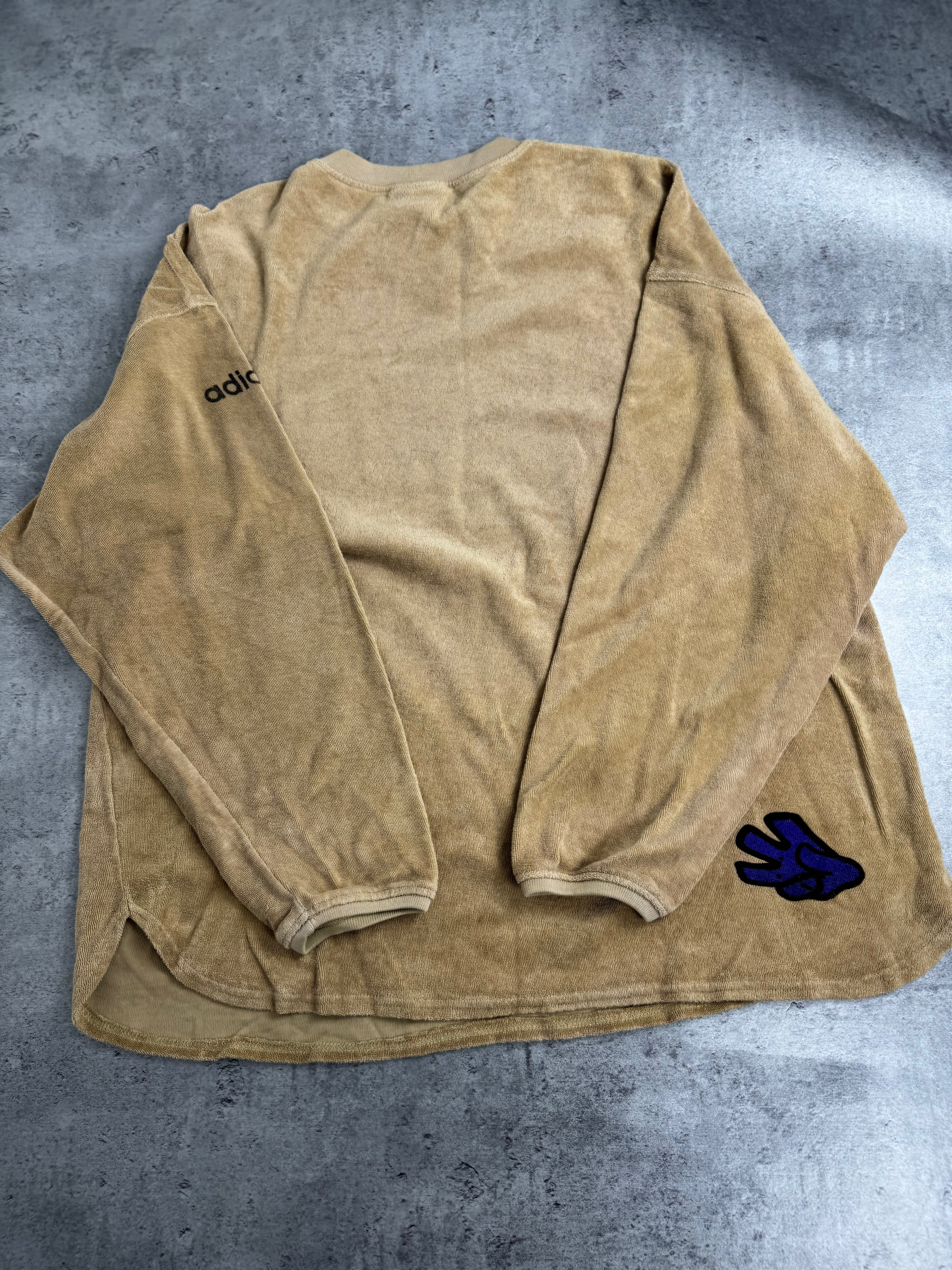 Adidas 90s RARE Grafitti Style Skater Graphic Sweatshirt Bluza Bez Kaptura Oversized HipHop