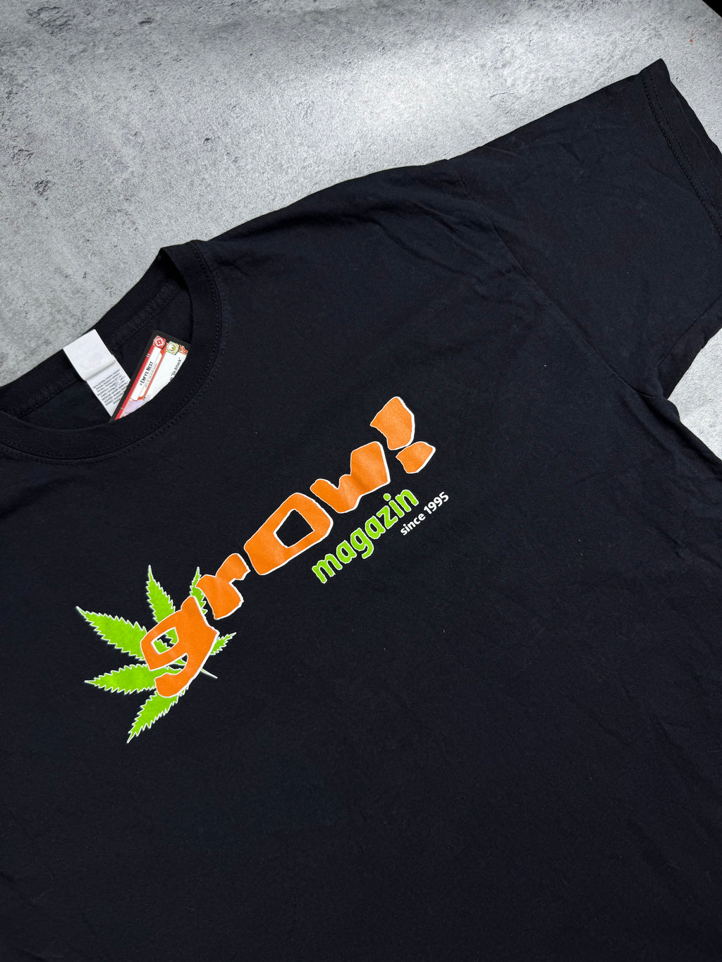 GROW MAGAZINE 420 Rare Funny Ganja Koszulka z Nadrukiem Weed Tee Shirt Y2K Skater