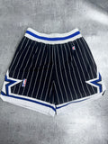 90s Orlando Magic Champion Shorts Sportowe Koszykarskie Spodenki Pinstripe