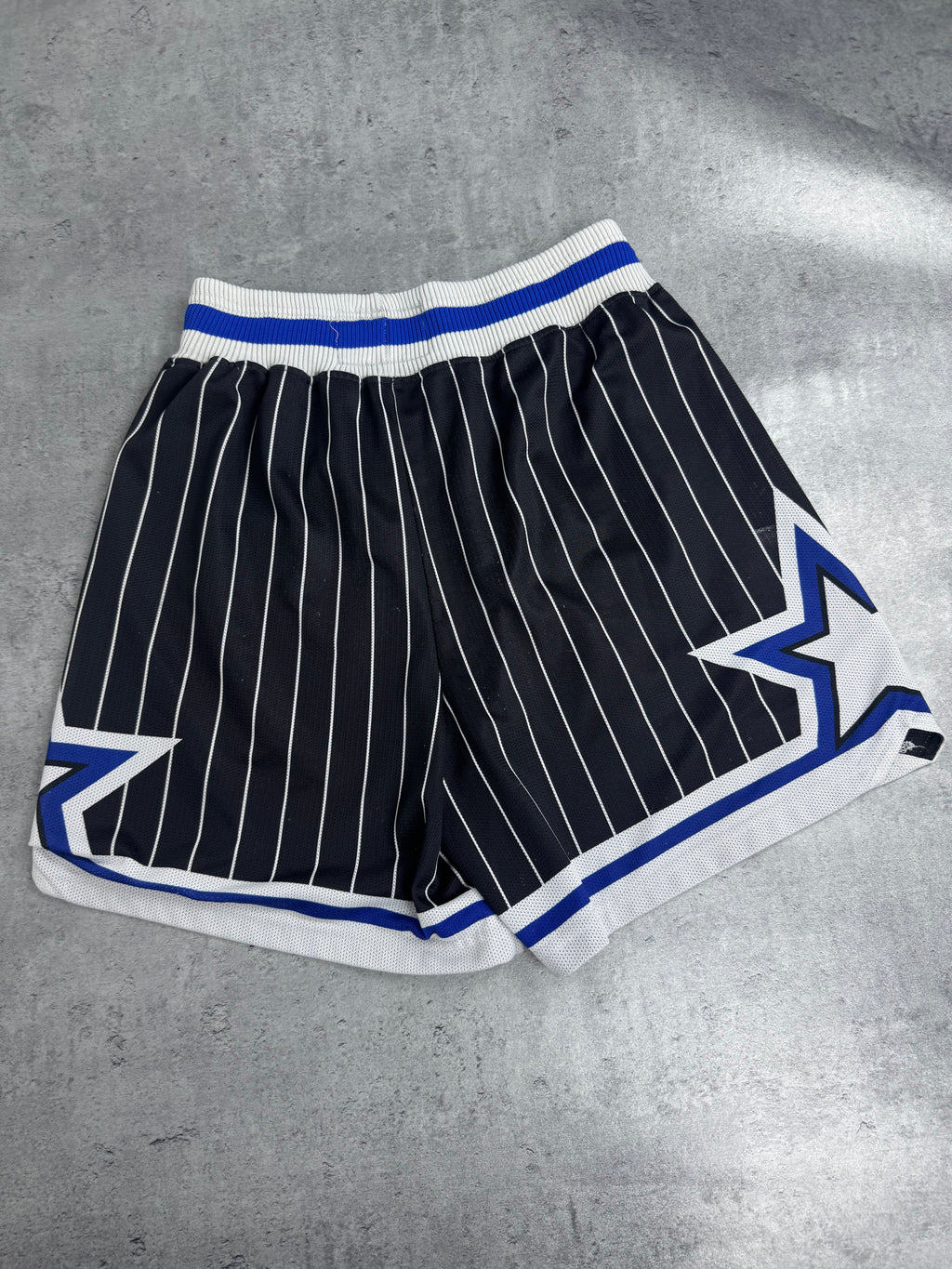 90s Orlando Magic Champion Shorts Sportowe Koszykarskie Spodenki Pinstripe