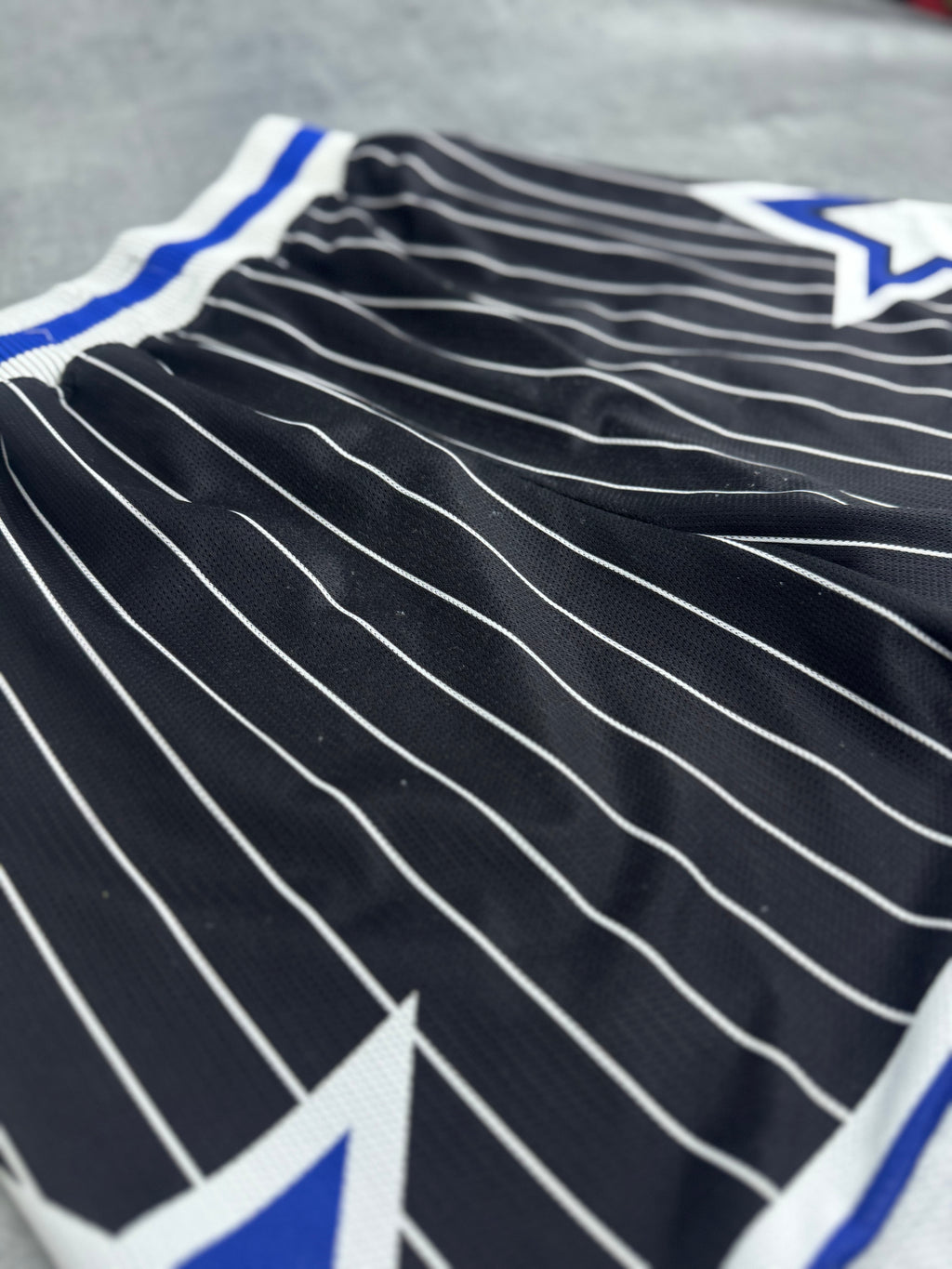 90s Orlando Magic Champion Shorts Sportowe Koszykarskie Spodenki Pinstripe