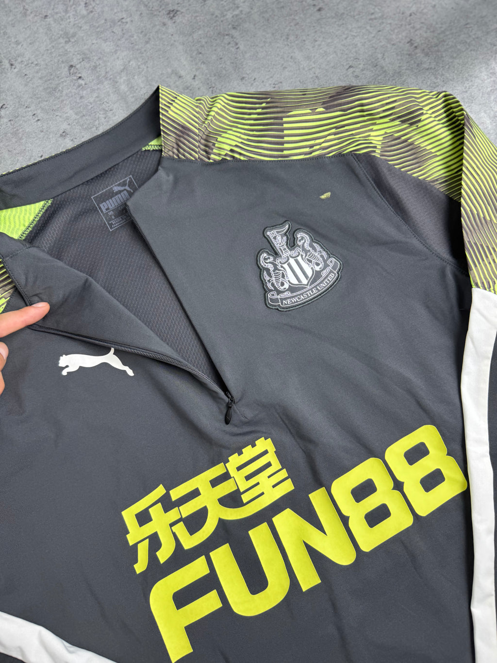Newcastle United Training 1/3 Zip Pullover Koszulka z długim rękawem treningowa Puma piłkarska
