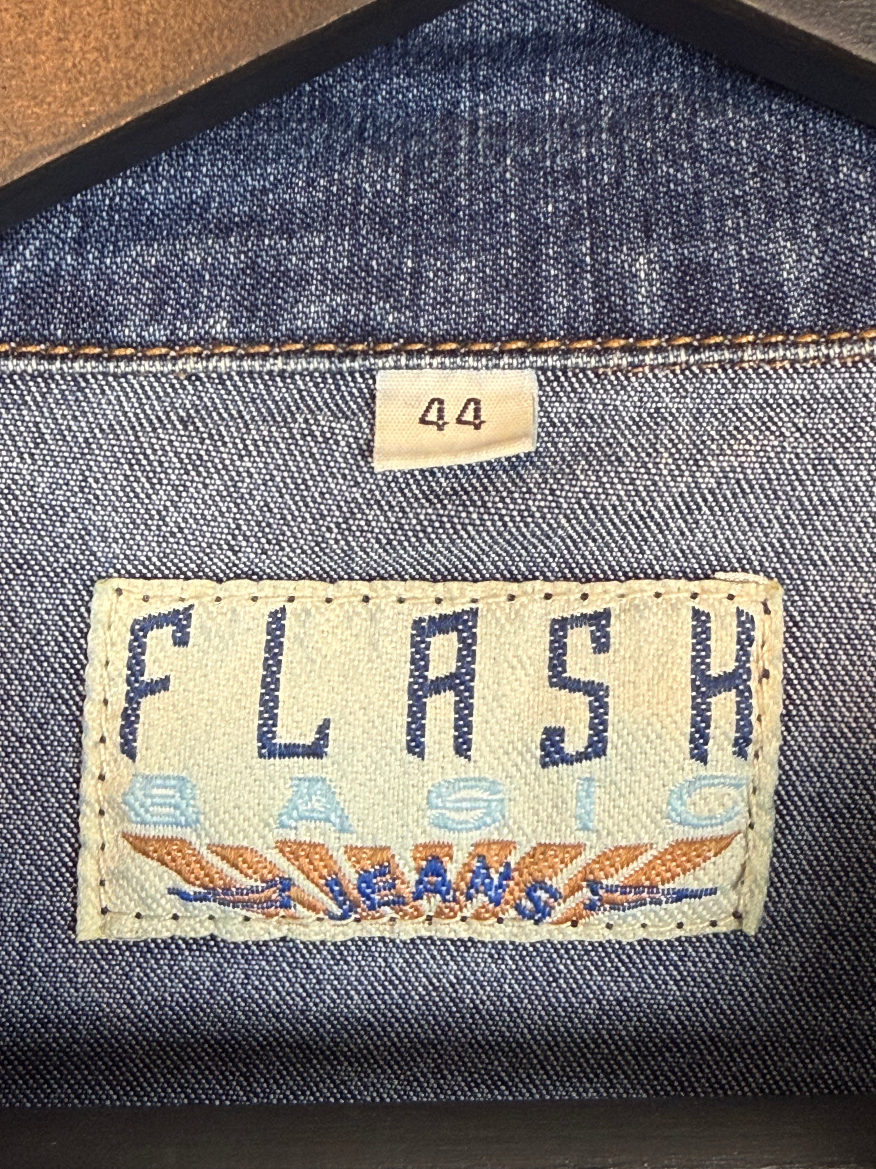 Flash Basic Jeans Women's Lace Up Dutton Front Denim Jacket Size M