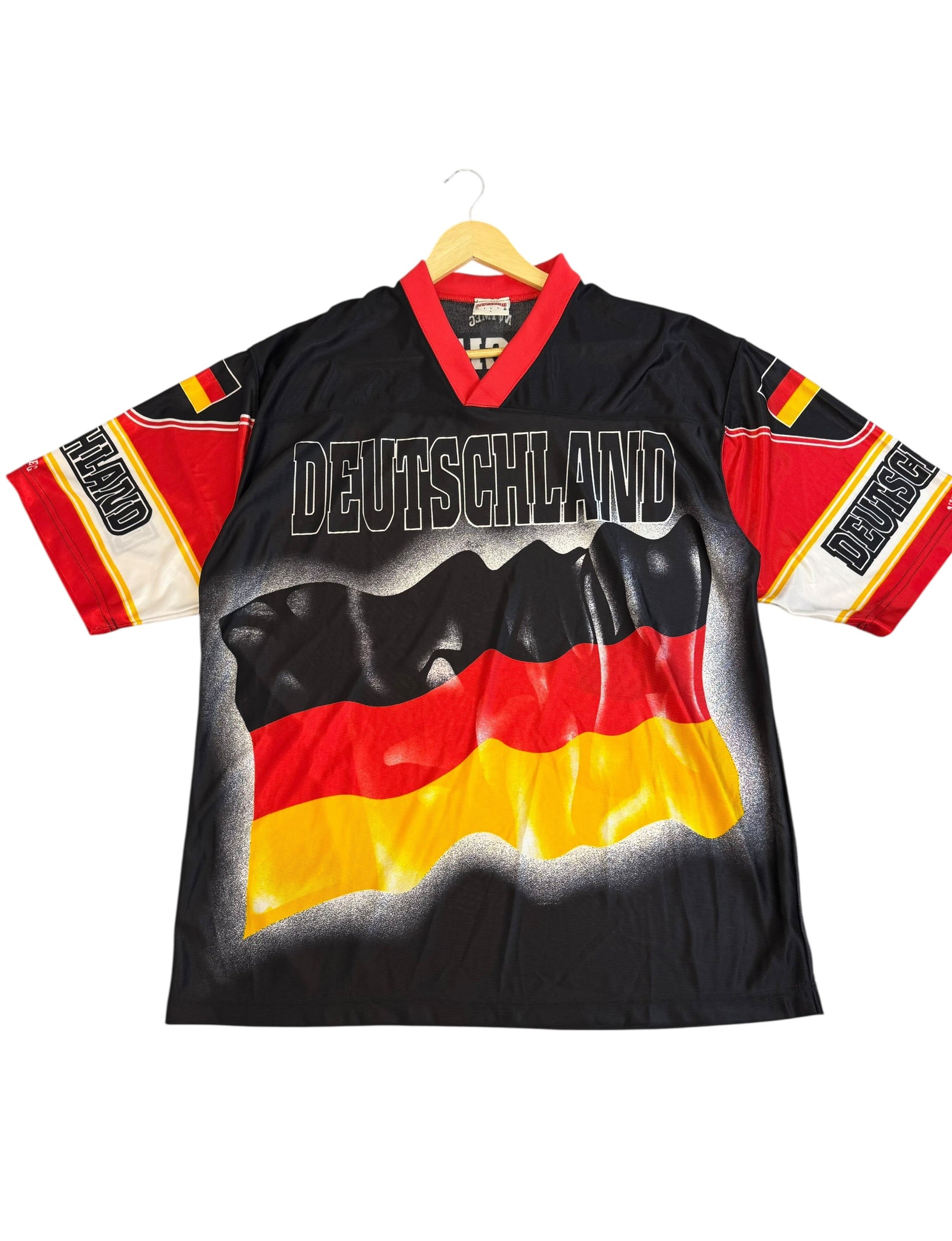 90s Nutmeg Vintage Fan Germany National Team Oversized AOP Jersey Tee Shirt PIŁKARSKA