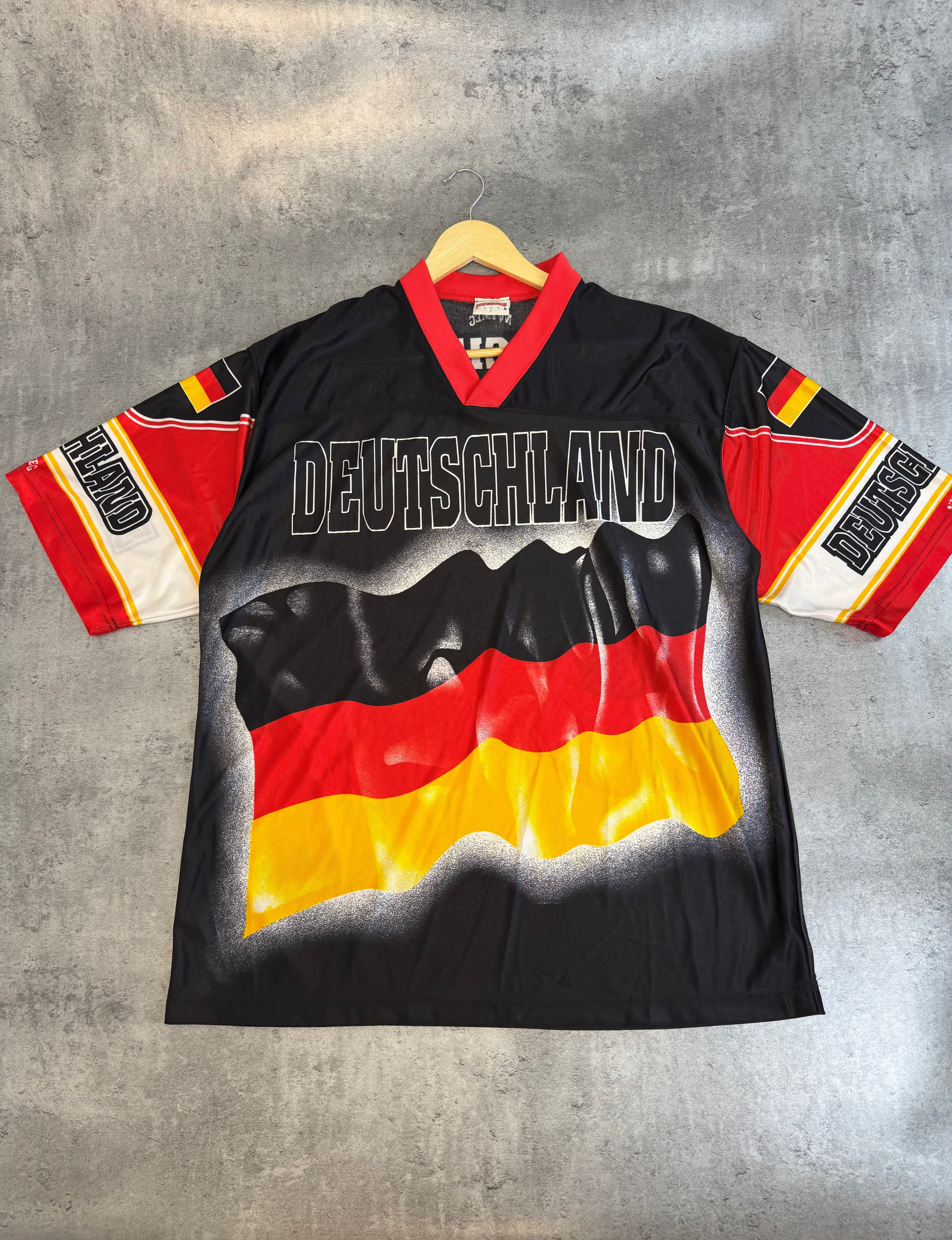90s Nutmeg Vintage Fan Germany National Team Oversized AOP Jersey Tee Shirt PIŁKARSKA