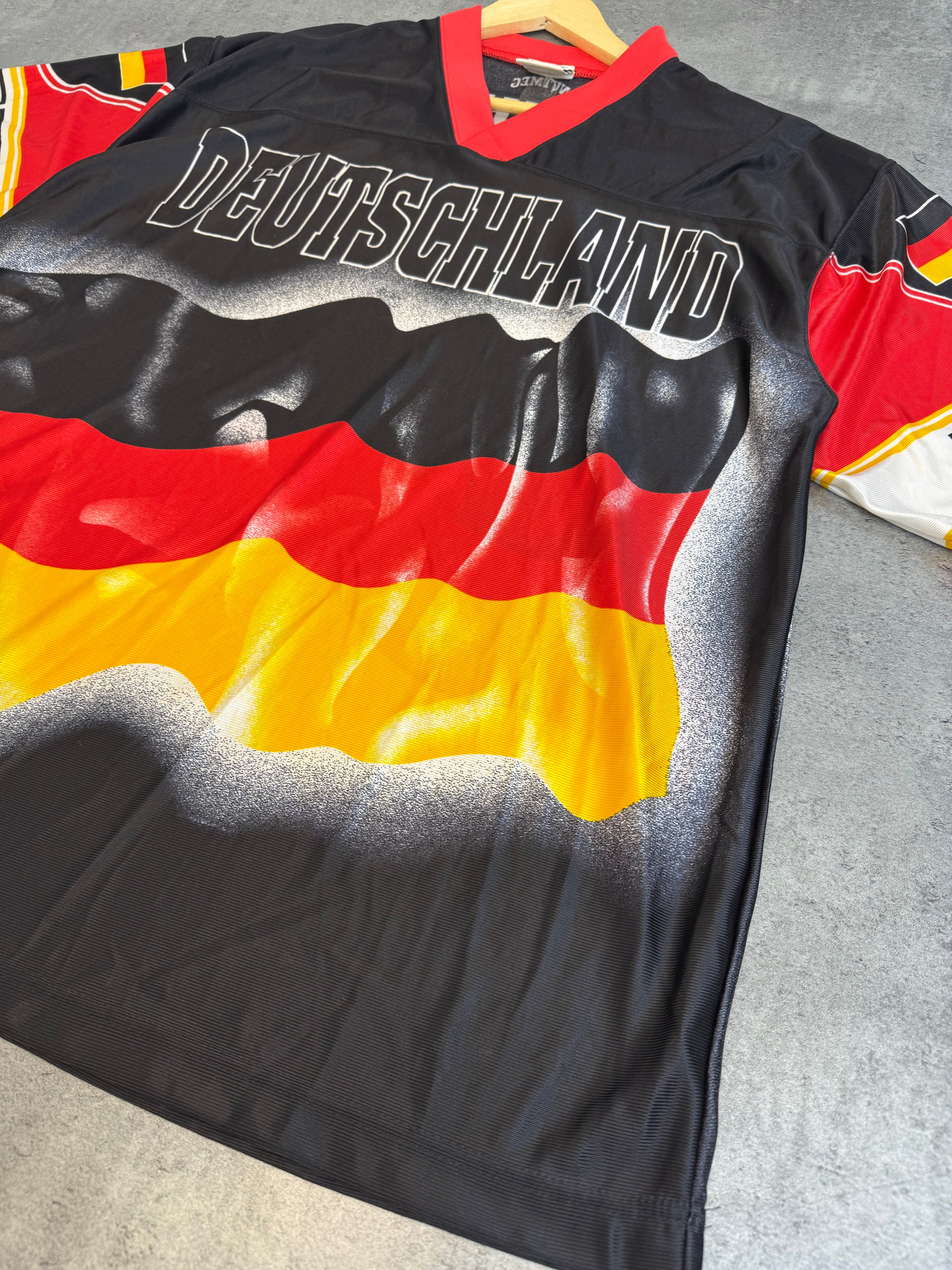 90s Nutmeg Vintage Fan Germany National Team Oversized AOP Jersey Tee Shirt PIŁKARSKA