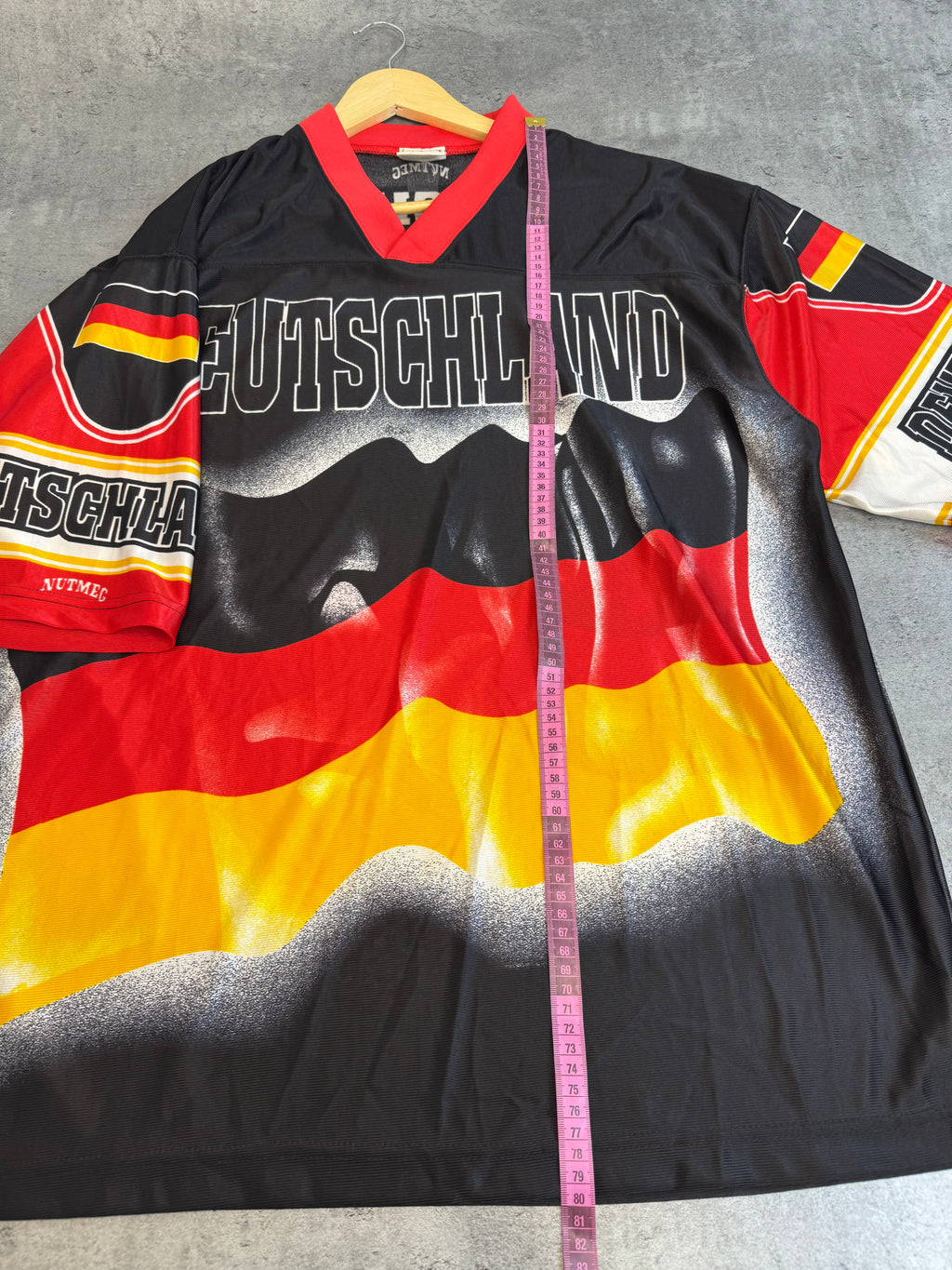 90s Nutmeg Vintage Fan Germany National Team Oversized AOP Jersey Tee Shirt PIŁKARSKA