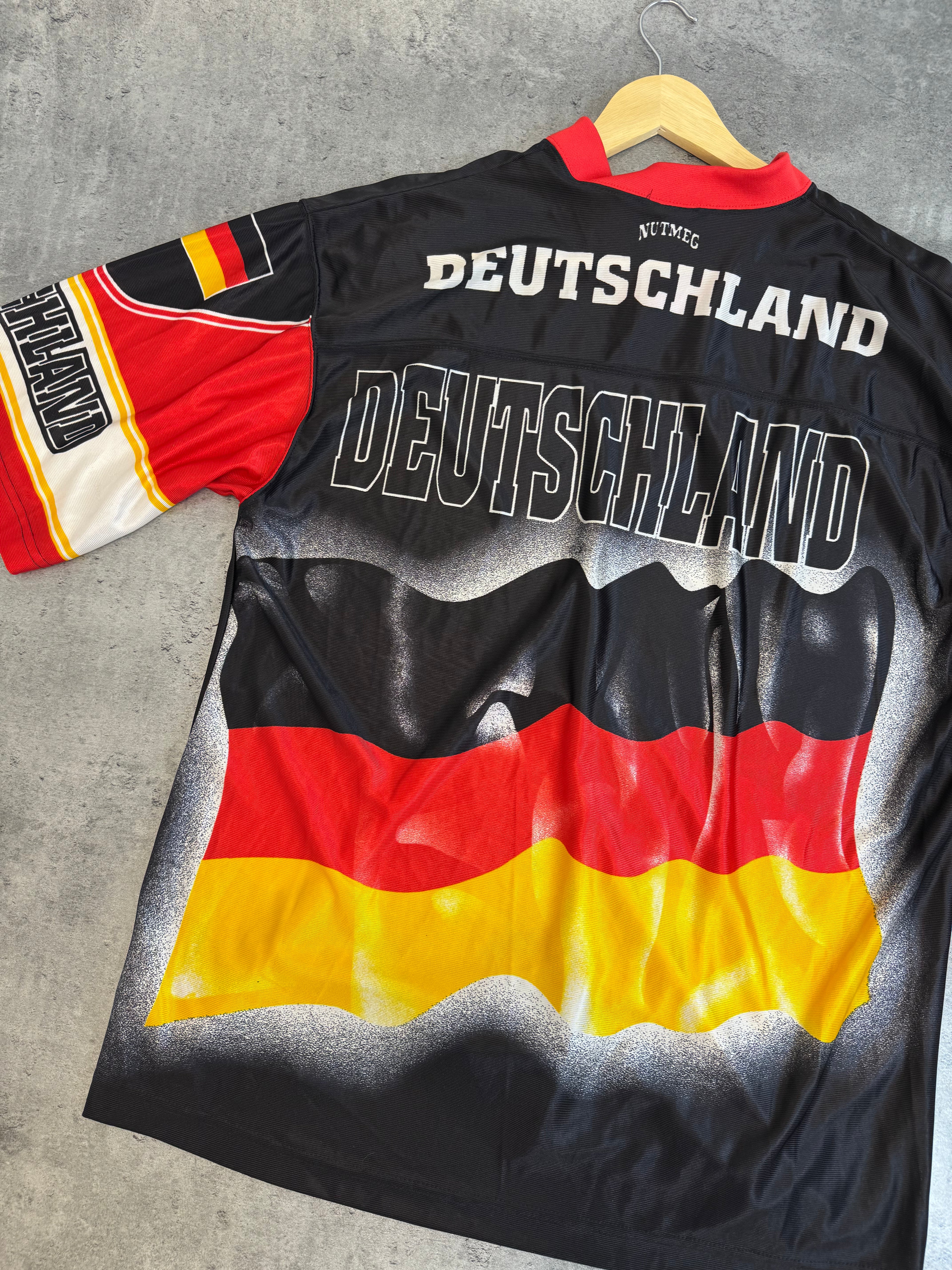 90s Nutmeg Vintage Fan Germany National Team Oversized AOP Jersey Tee Shirt PIŁKARSKA