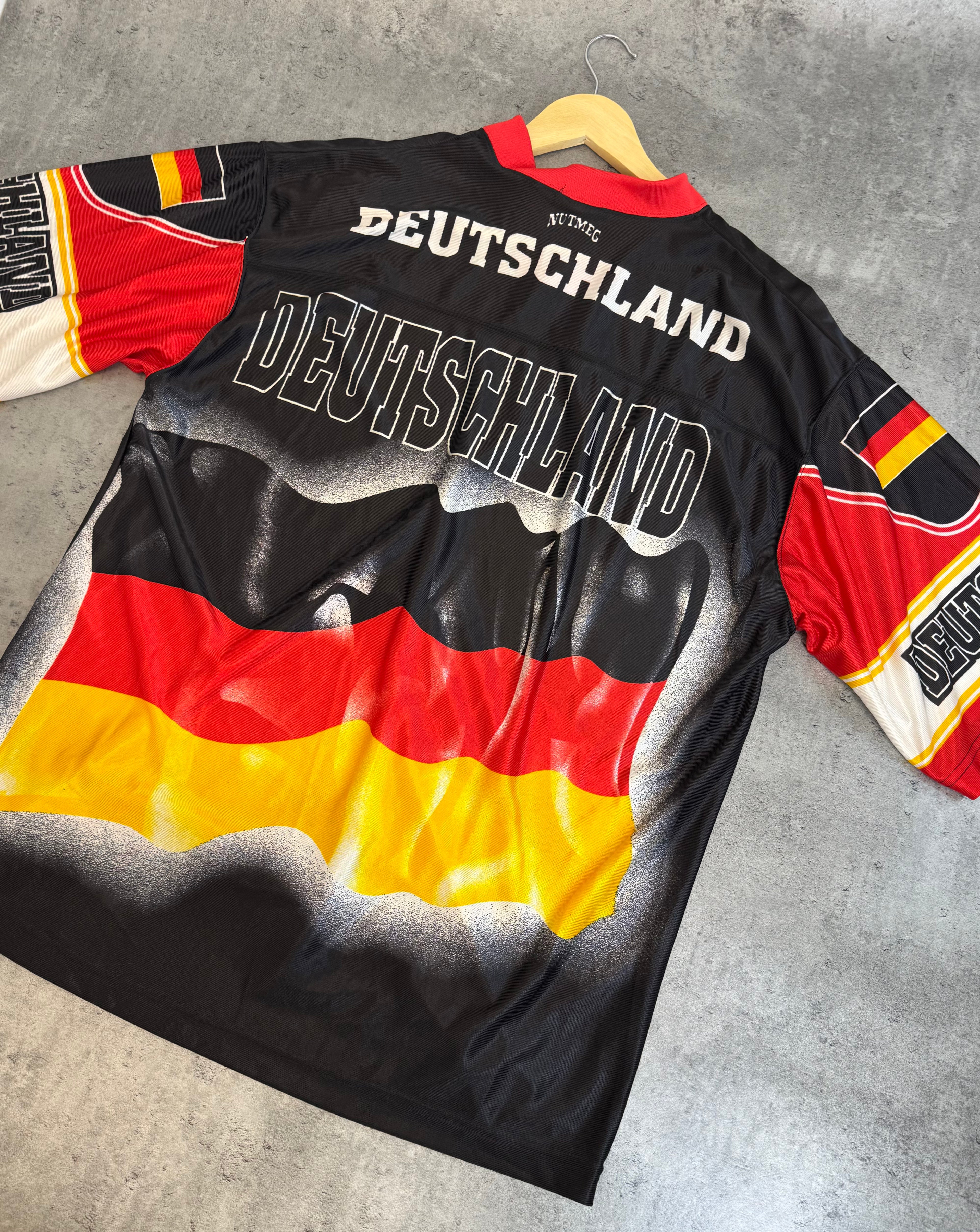 90s Nutmeg Vintage Fan Germany National Team Oversized AOP Jersey Tee Shirt PIŁKARSKA