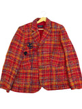 Basler 90s Tweed Blazer Jacket Colorful Wool Boucle Floral Elegancka Marynarka