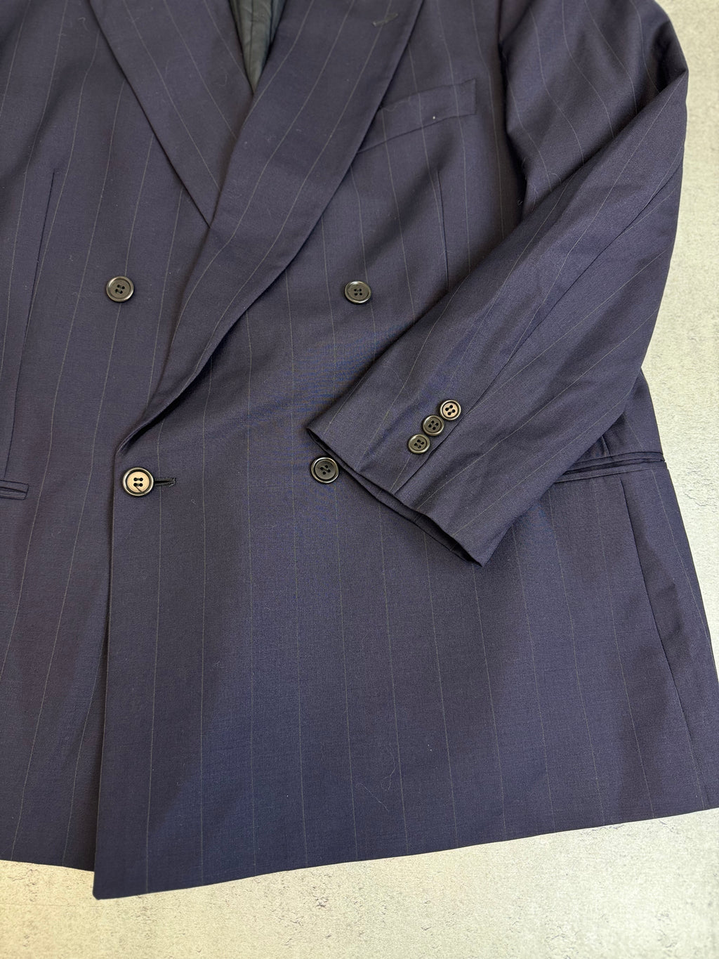 Valentino 90s Wełniany Dwurzędowy Garnitur Set Marynarka Spodnie Wełniane Vintage designer highend
