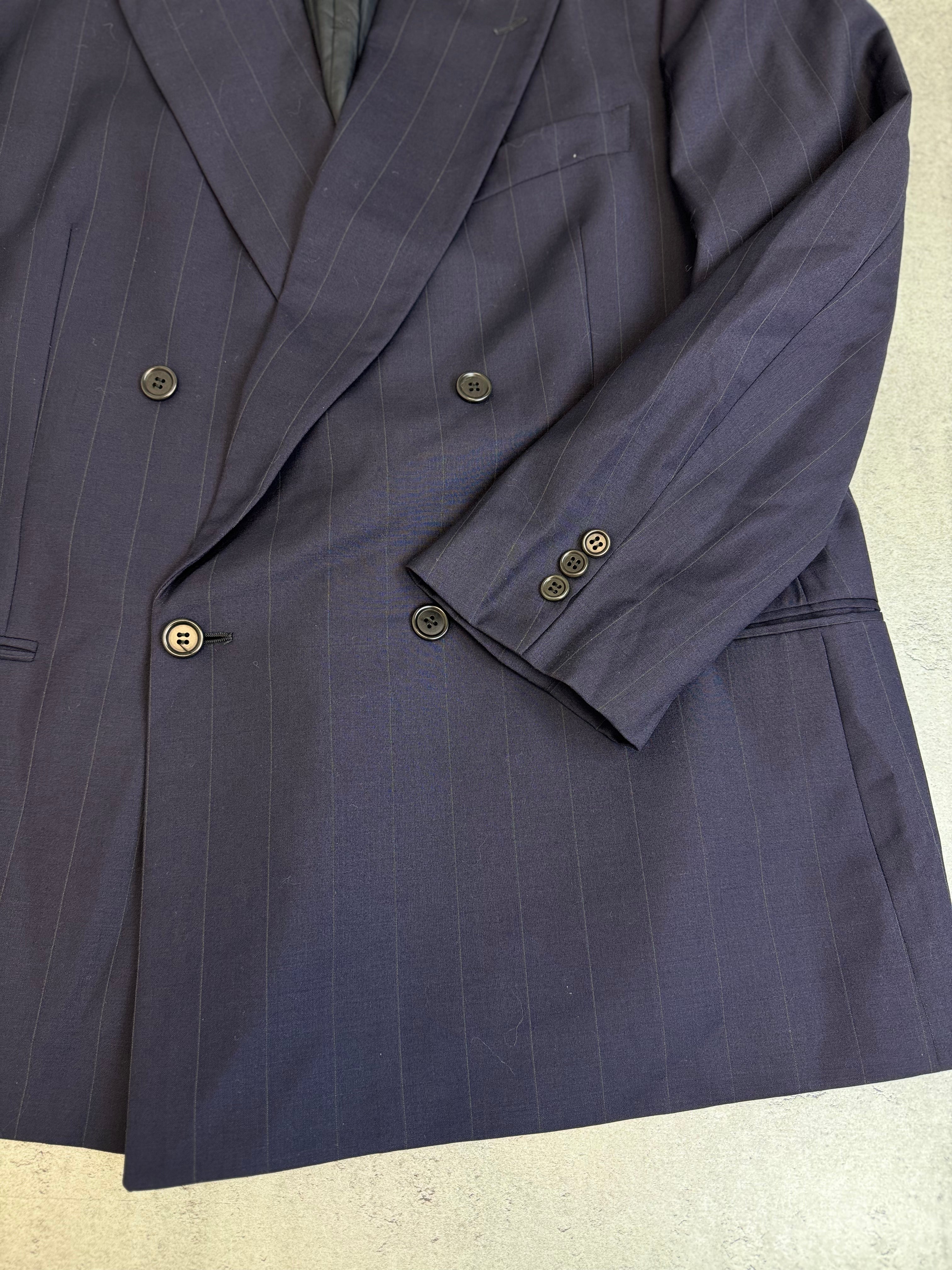Valentino 90s Wełniany Dwurzędowy Garnitur Set Marynarka Spodnie Wełniane Vintage designer highend