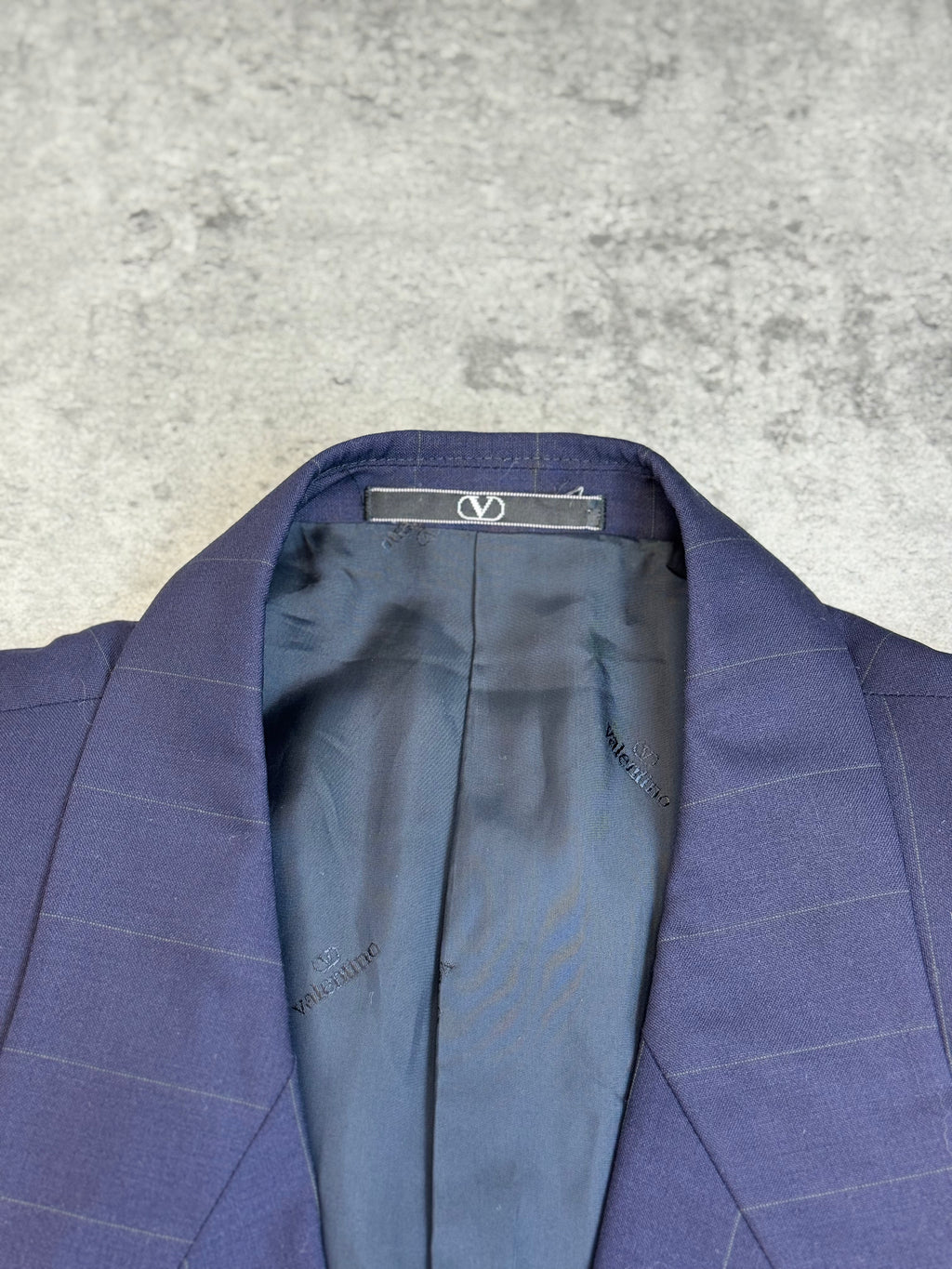 Valentino 90s Wełniany Dwurzędowy Garnitur Set Marynarka Spodnie Wełniane Vintage designer highend