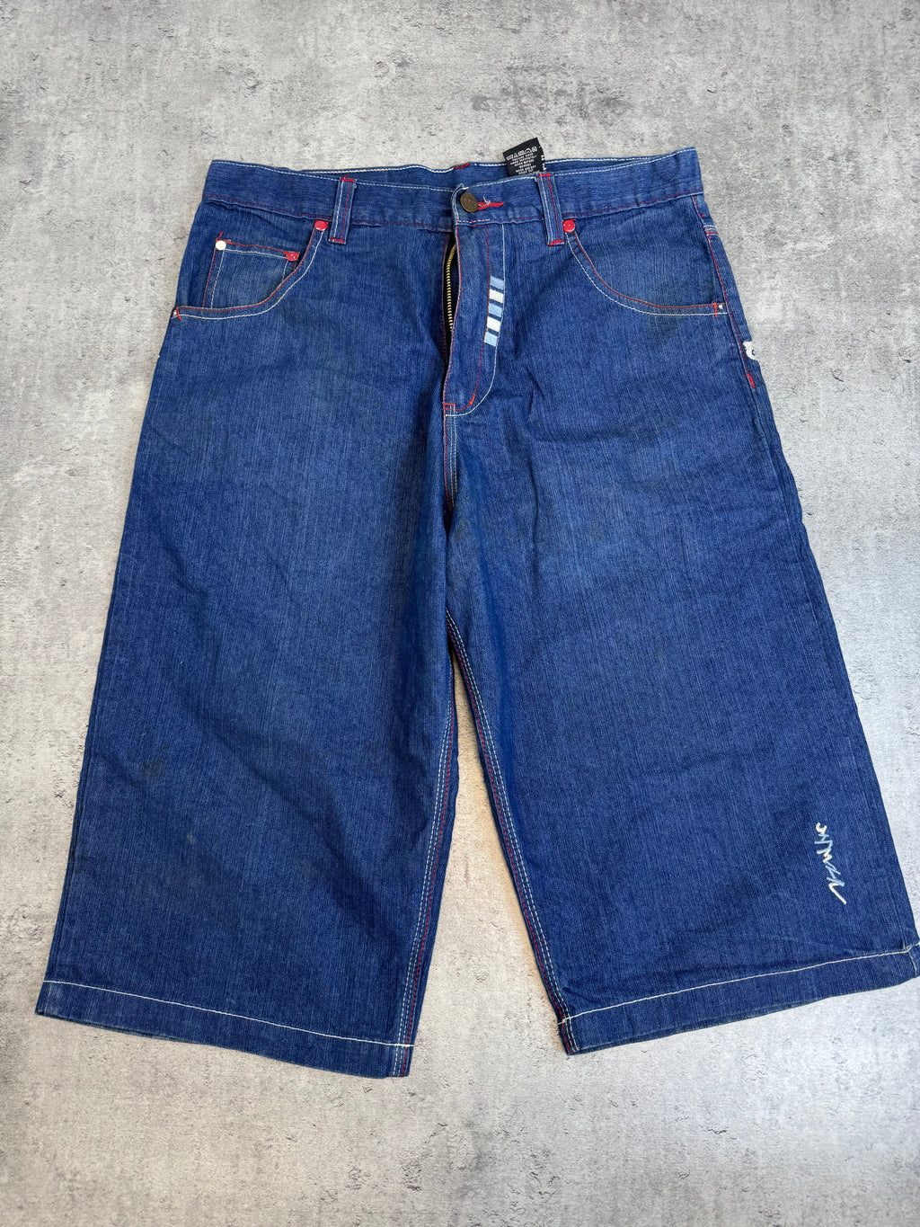 Coogi Baggy Jorts Spodenki Długie Szerokie Jeansowe Szorty Oldschool 90s Vintage Embroidery