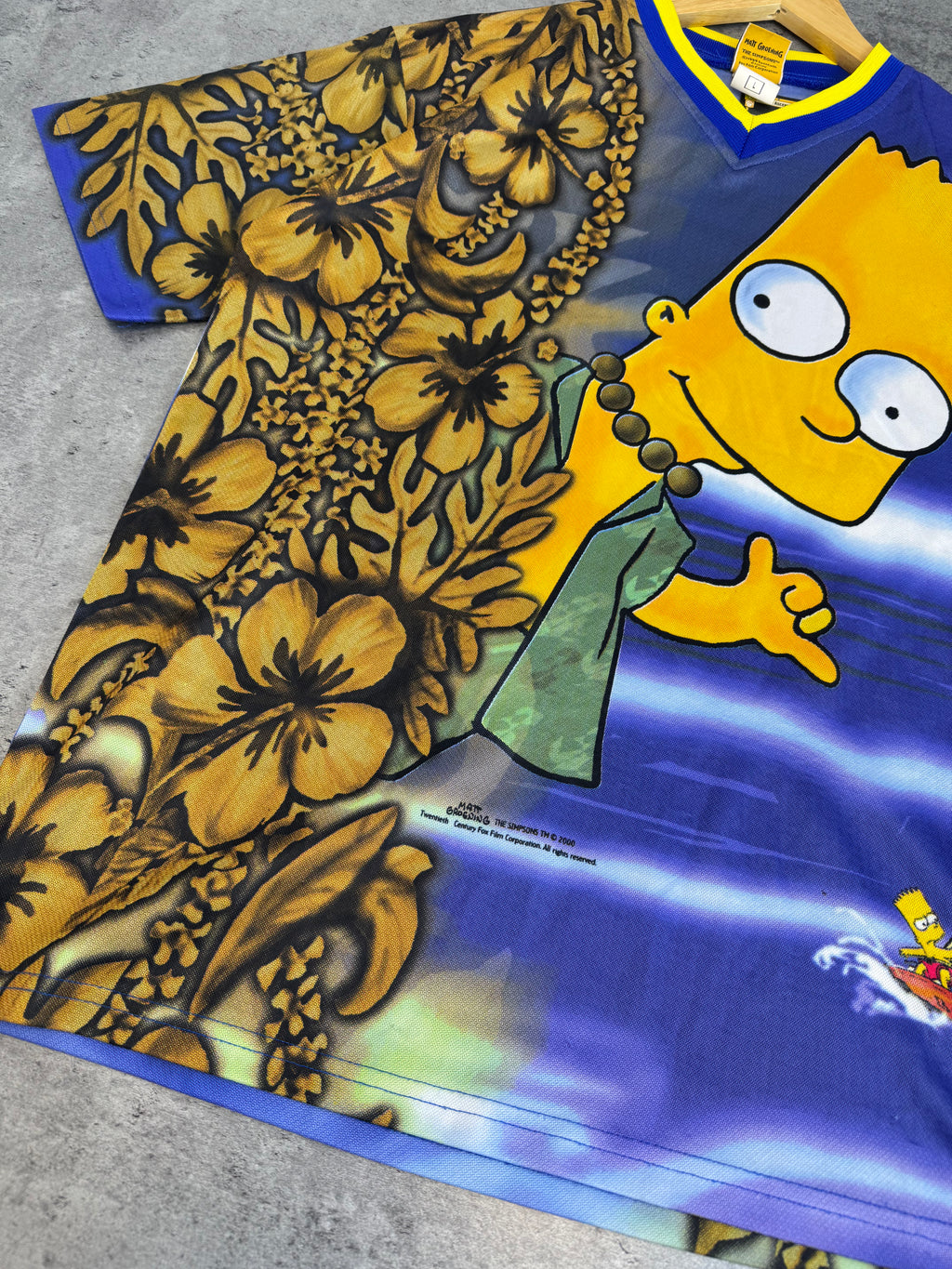 1999 Aloha Bart Simpsons 90s Vintage Simpsonowie Koszulka AOP Cartoon Fairy Hawaiian Wakacyjna
