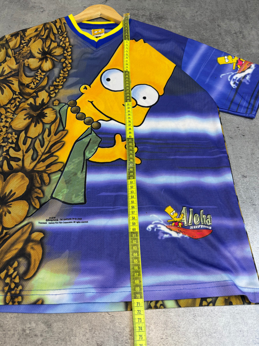1999 Aloha Bart Simpsons 90s Vintage Simpsonowie Koszulka AOP Cartoon Fairy Hawaiian Wakacyjna
