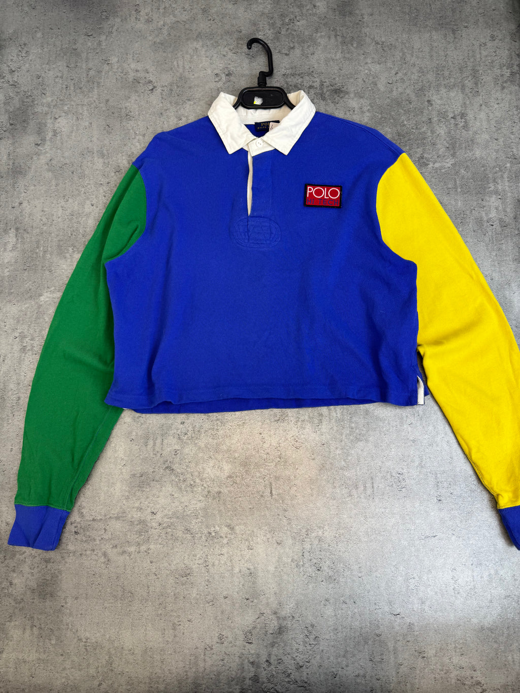 Polo by Ralph Lauren Cropped Top Koszulka z Długim Rękawem Hi Tech Vintage Style