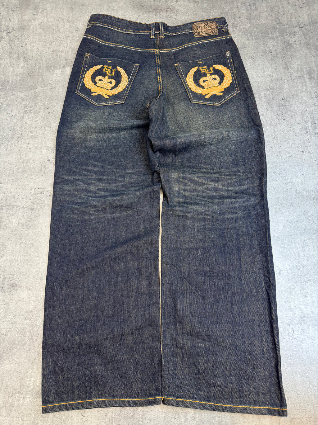 Ecko Unltd Vintage y2k Spodnie Jeansowe Baggy 2000s Rare Embroidery