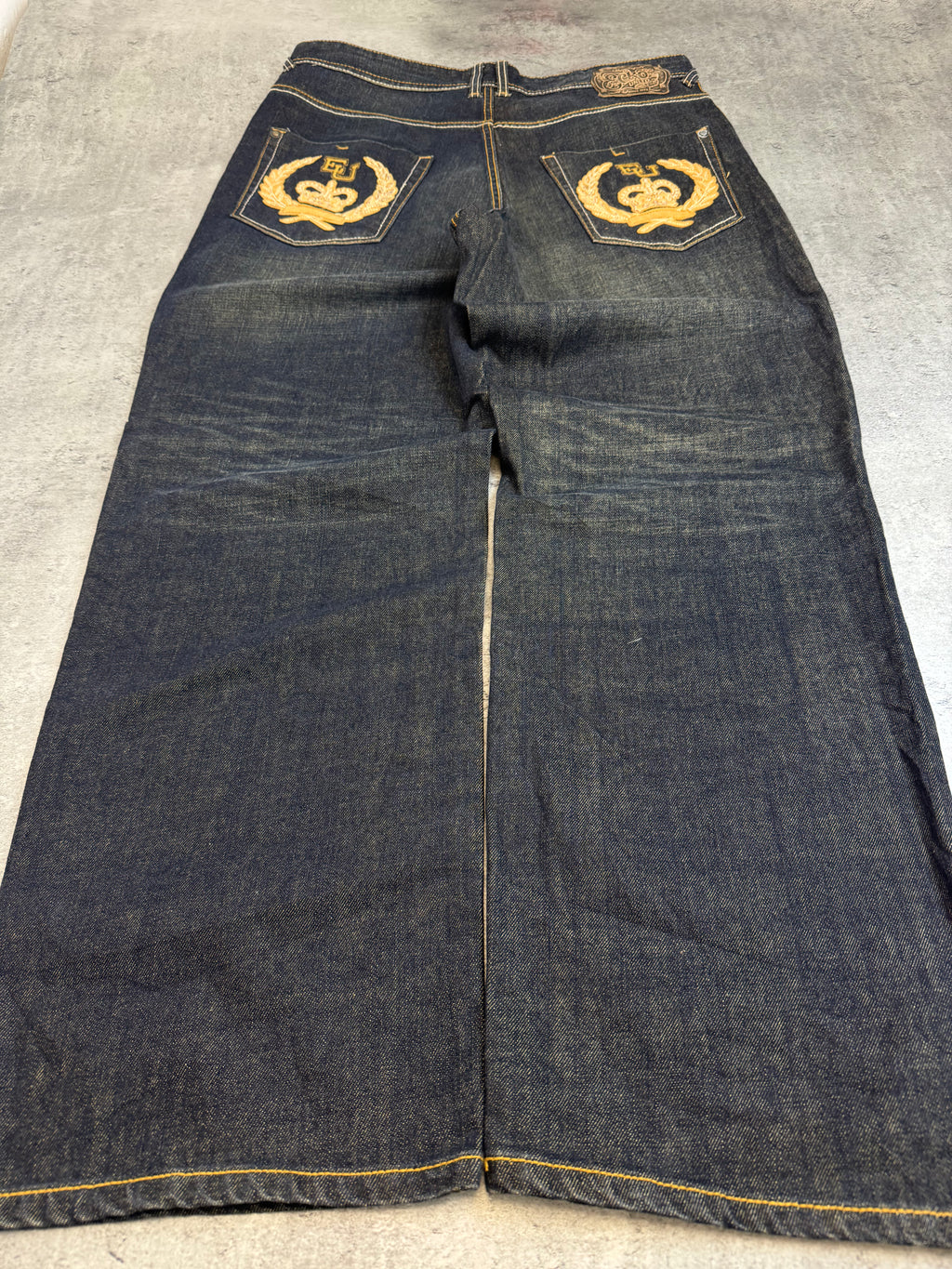 Ecko Unltd Vintage y2k Spodnie Jeansowe Baggy 2000s Rare Embroidery