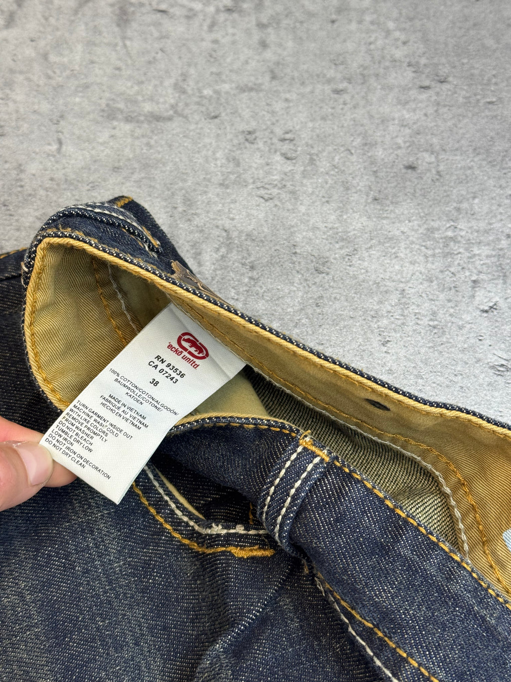 Ecko Unltd Vintage y2k Spodnie Jeansowe Baggy 2000s Rare Embroidery