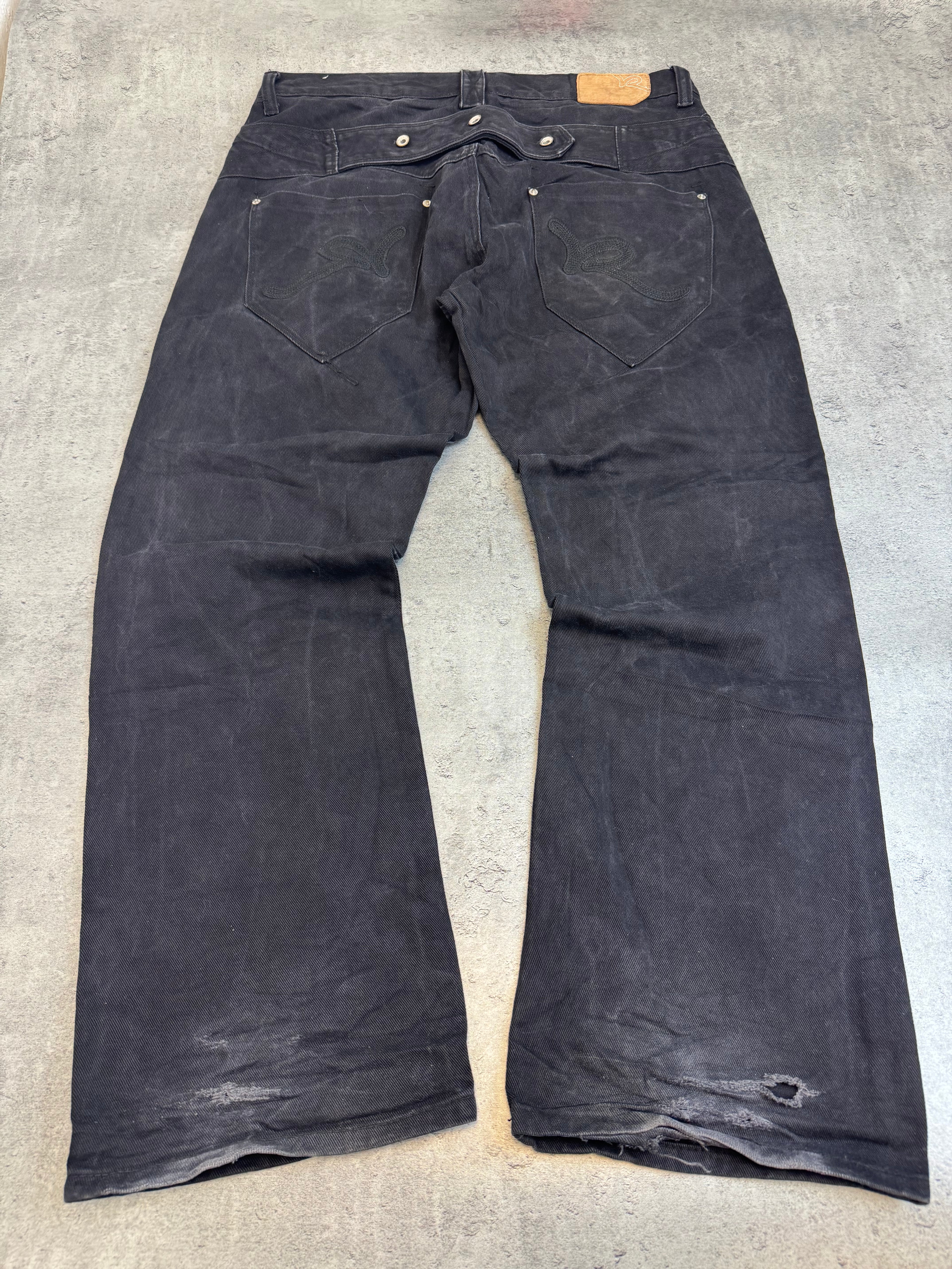 Rocawear Baggy Jeans Spodnie y2k Vintage Czarne Na Deskę HipHop&nbsp;