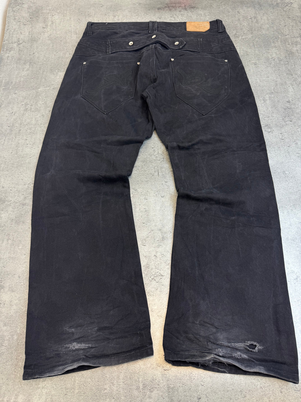 Rocawear Baggy Jeans Spodnie y2k Vintage Czarne Na Deskę HipHop&nbsp;