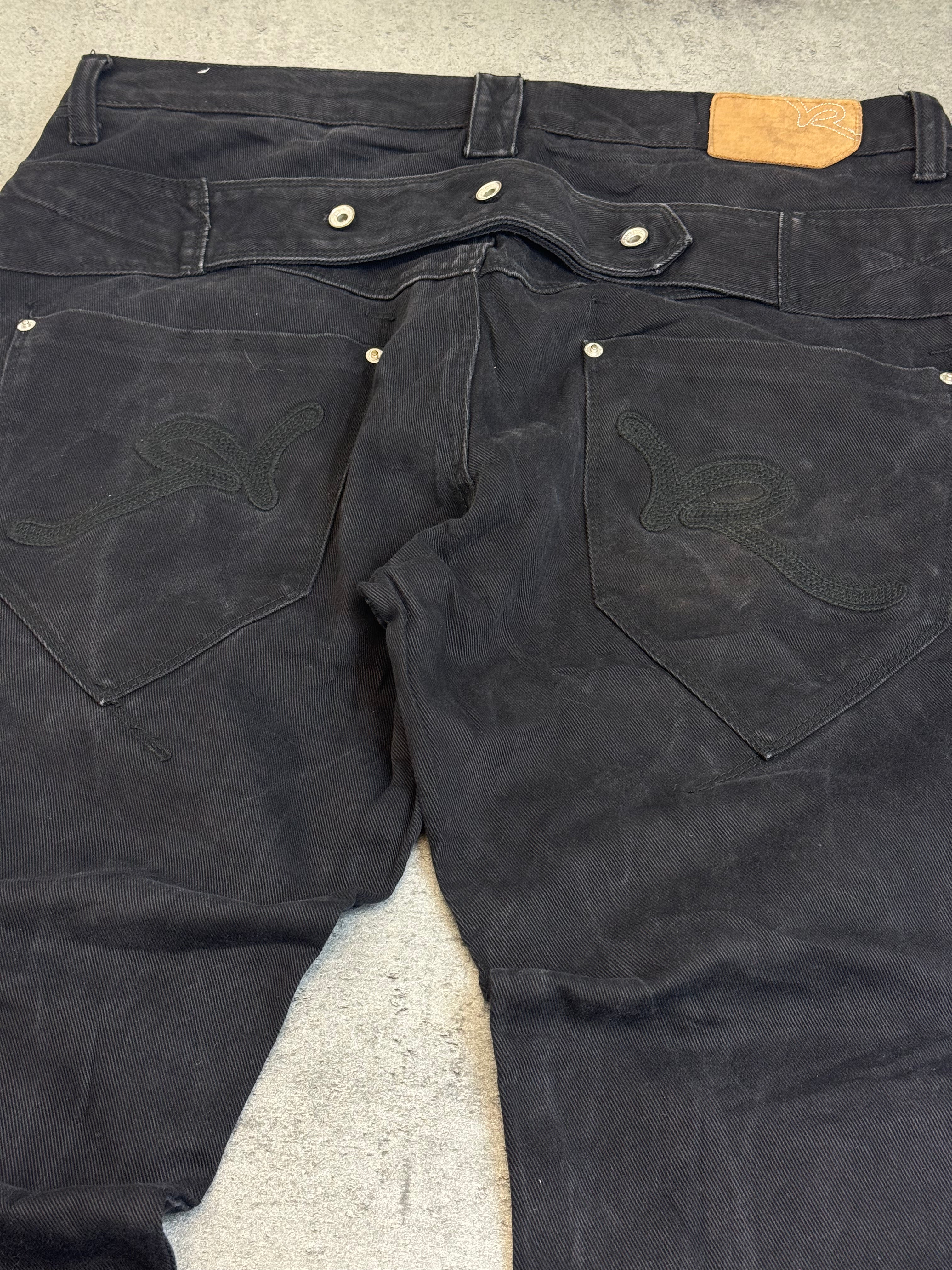 Rocawear Baggy Jeans Spodnie y2k Vintage Czarne Na Deskę HipHop&nbsp;