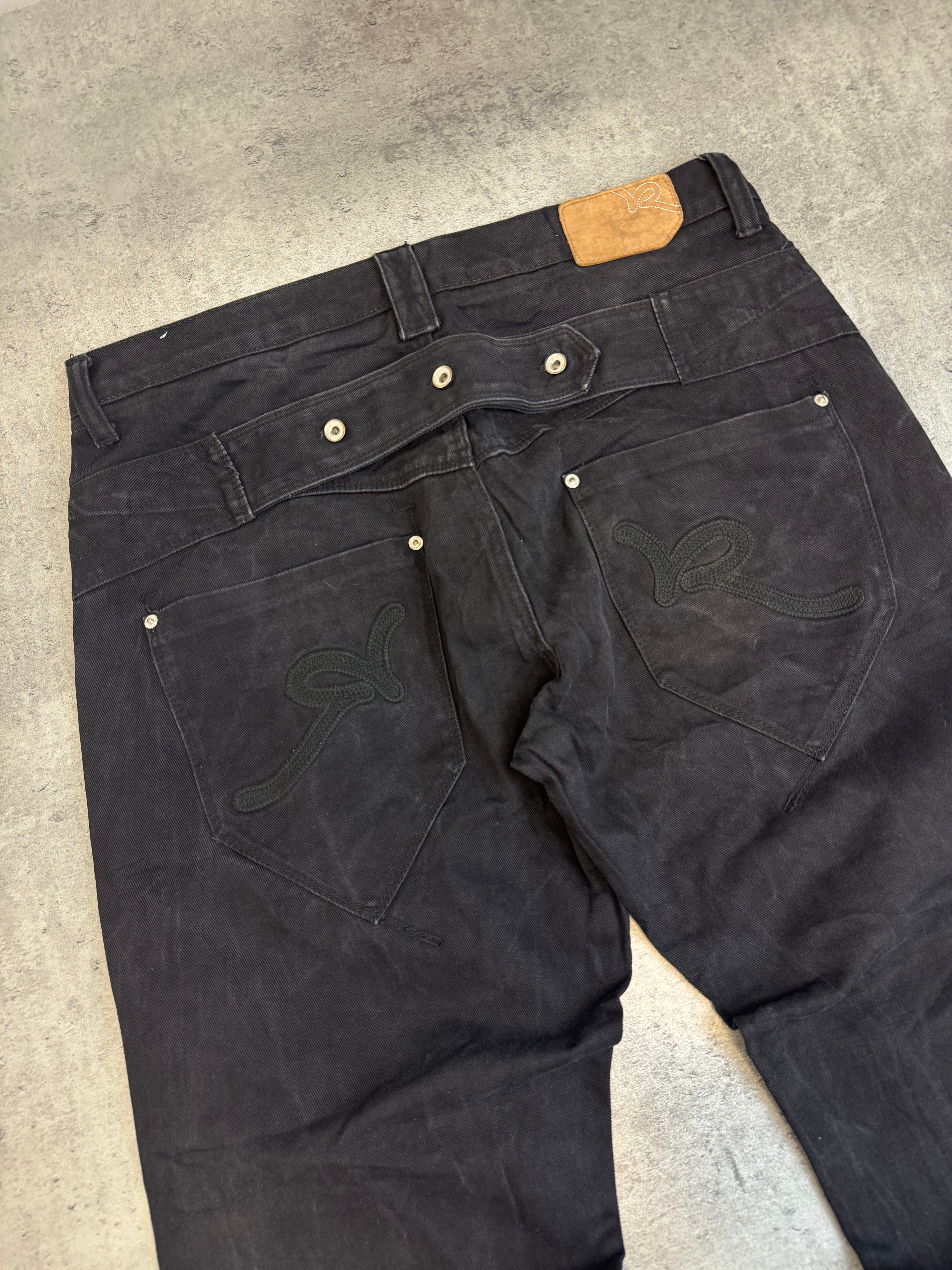 Rocawear Baggy Jeans Spodnie y2k Vintage Czarne Na Deskę HipHop&nbsp;
