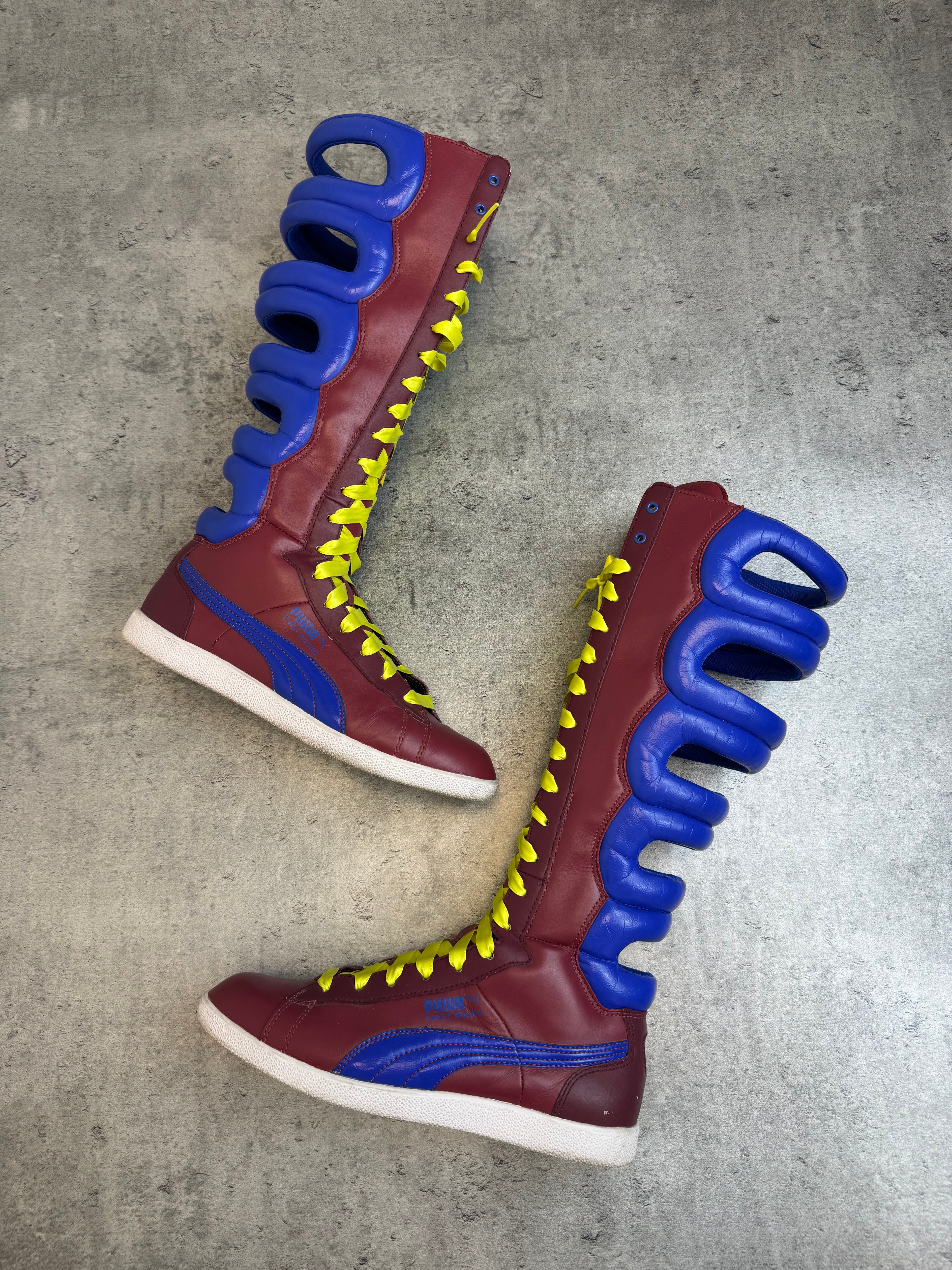 RARE 2000s Puma first Round Boot Sneakers Bokserskie Boxing Lace Up Wysokie Trampki Sportowe Archieve&nbsp;