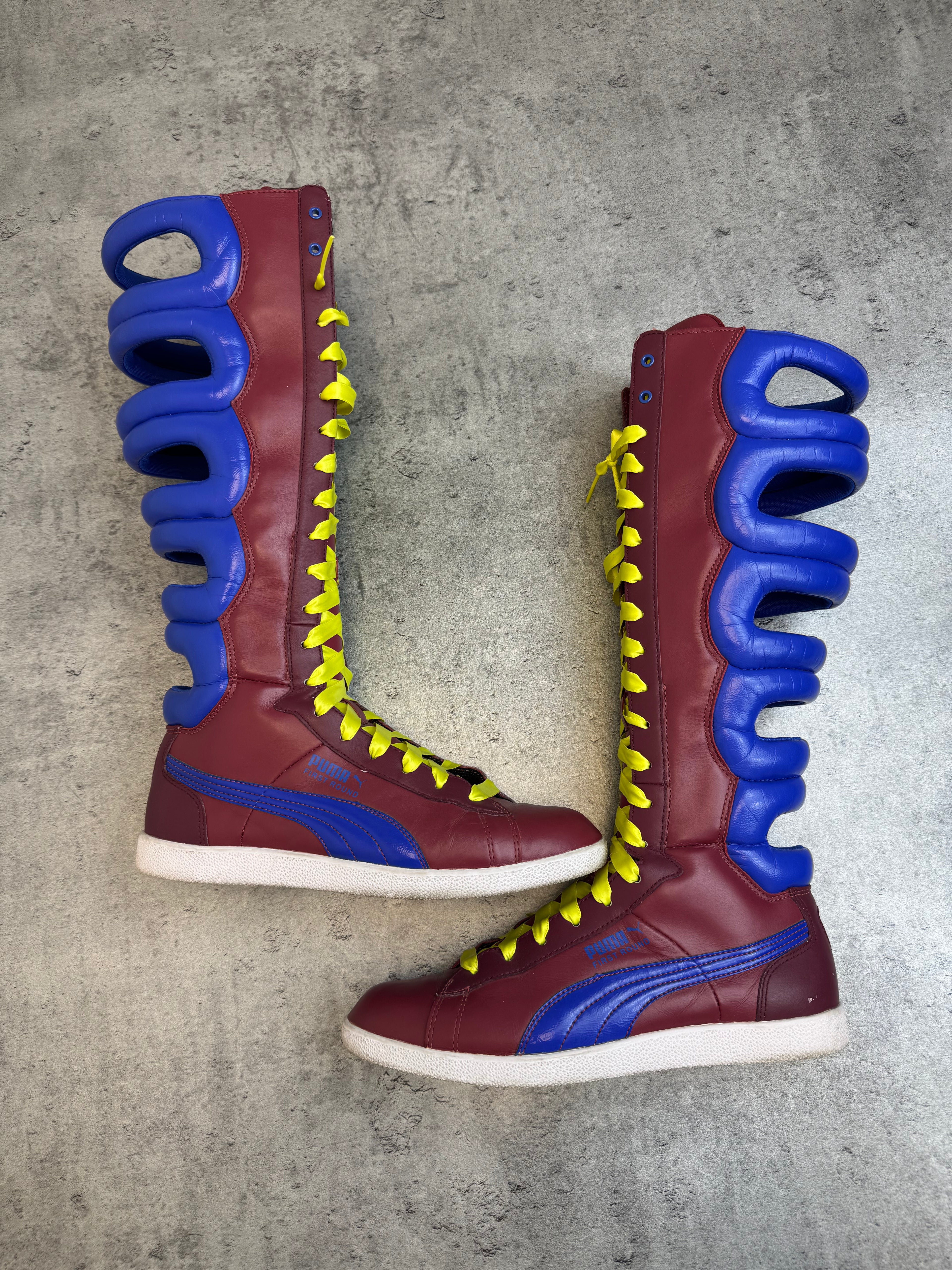 RARE 2000s Puma first Round Boot Sneakers Bokserskie Boxing Lace Up Wysokie Trampki Sportowe Archieve&nbsp;