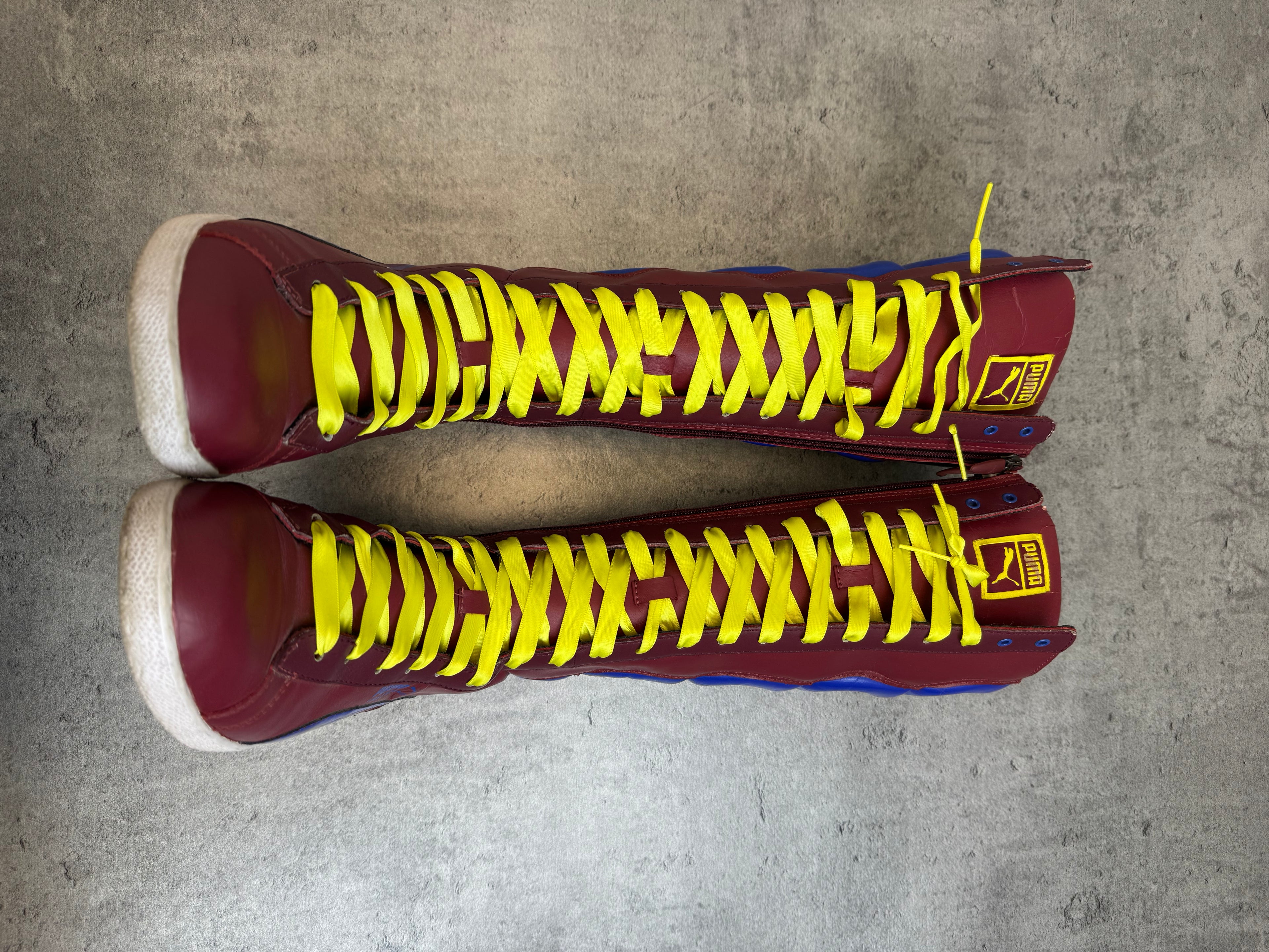 RARE 2000s Puma first Round Boot Sneakers Bokserskie Boxing Lace Up Wysokie Trampki Sportowe Archieve&nbsp;