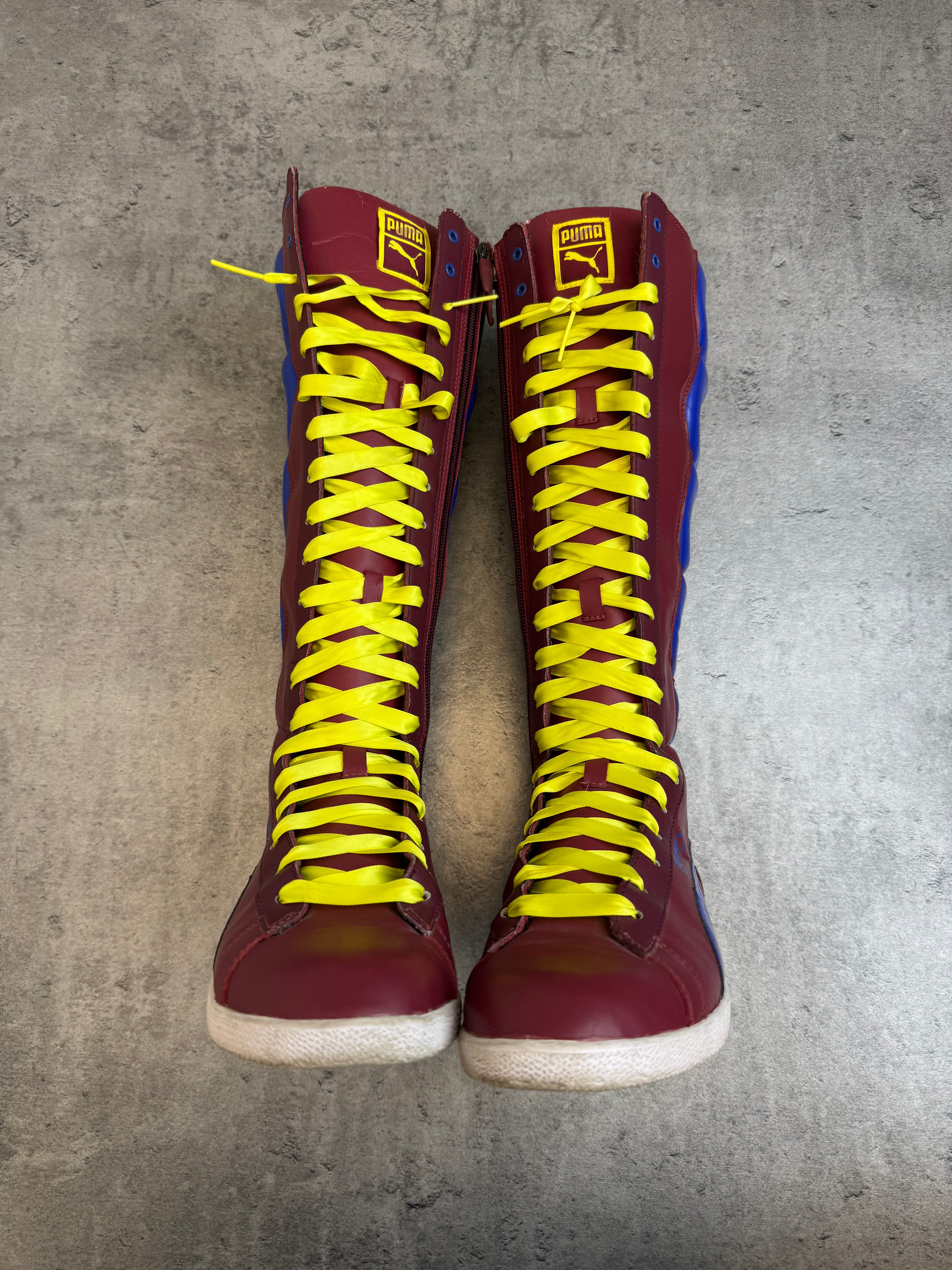 RARE 2000s Puma first Round Boot Sneakers Bokserskie Boxing Lace Up Wysokie Trampki Sportowe Archieve&nbsp;