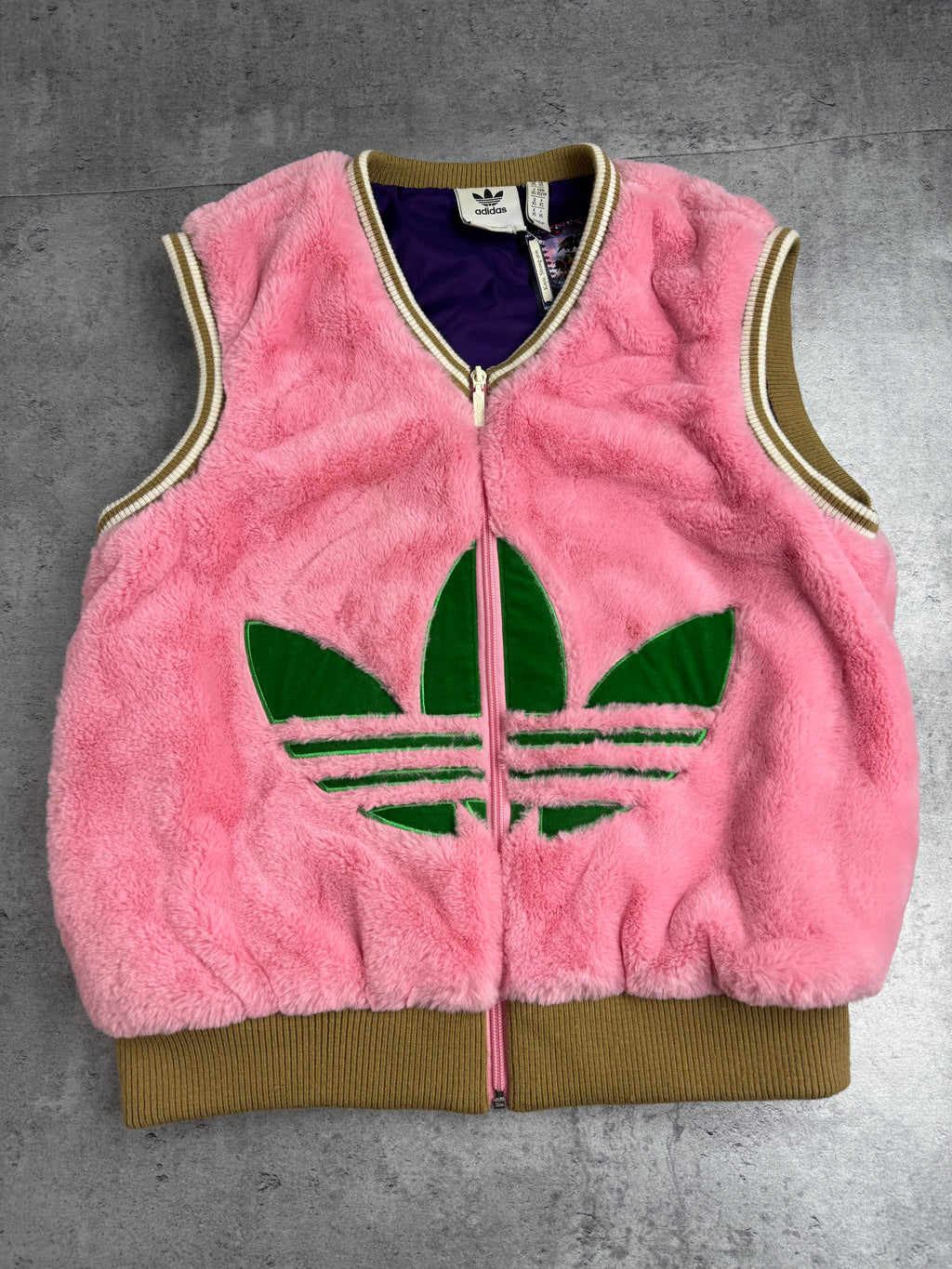 Adidas Originals Limited Edition Kamizelka Sherpa Fluffy Vest Pink Różowa Oldschool