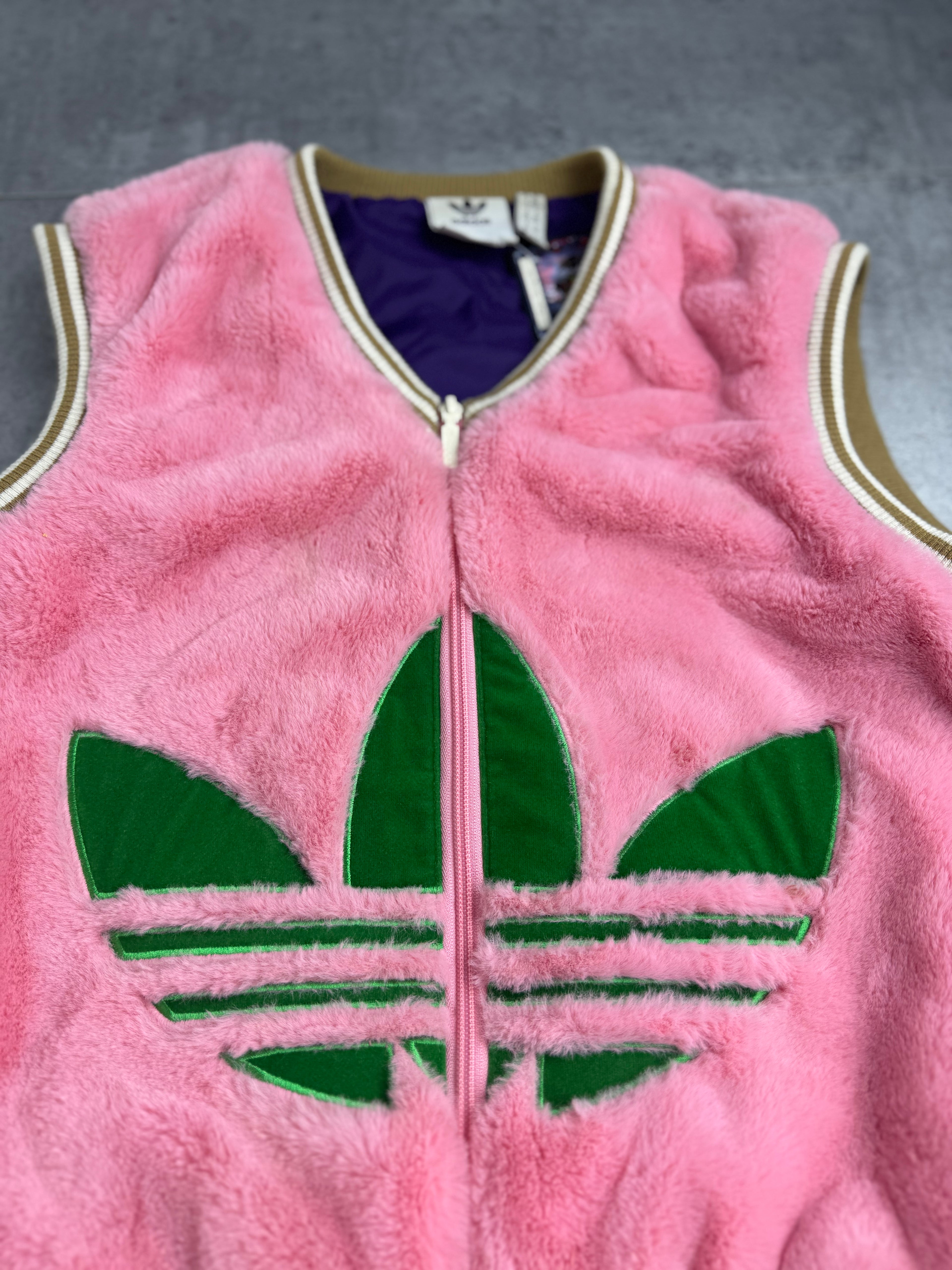 Adidas Originals Limited Edition Kamizelka Sherpa Fluffy Vest Pink Różowa Oldschool