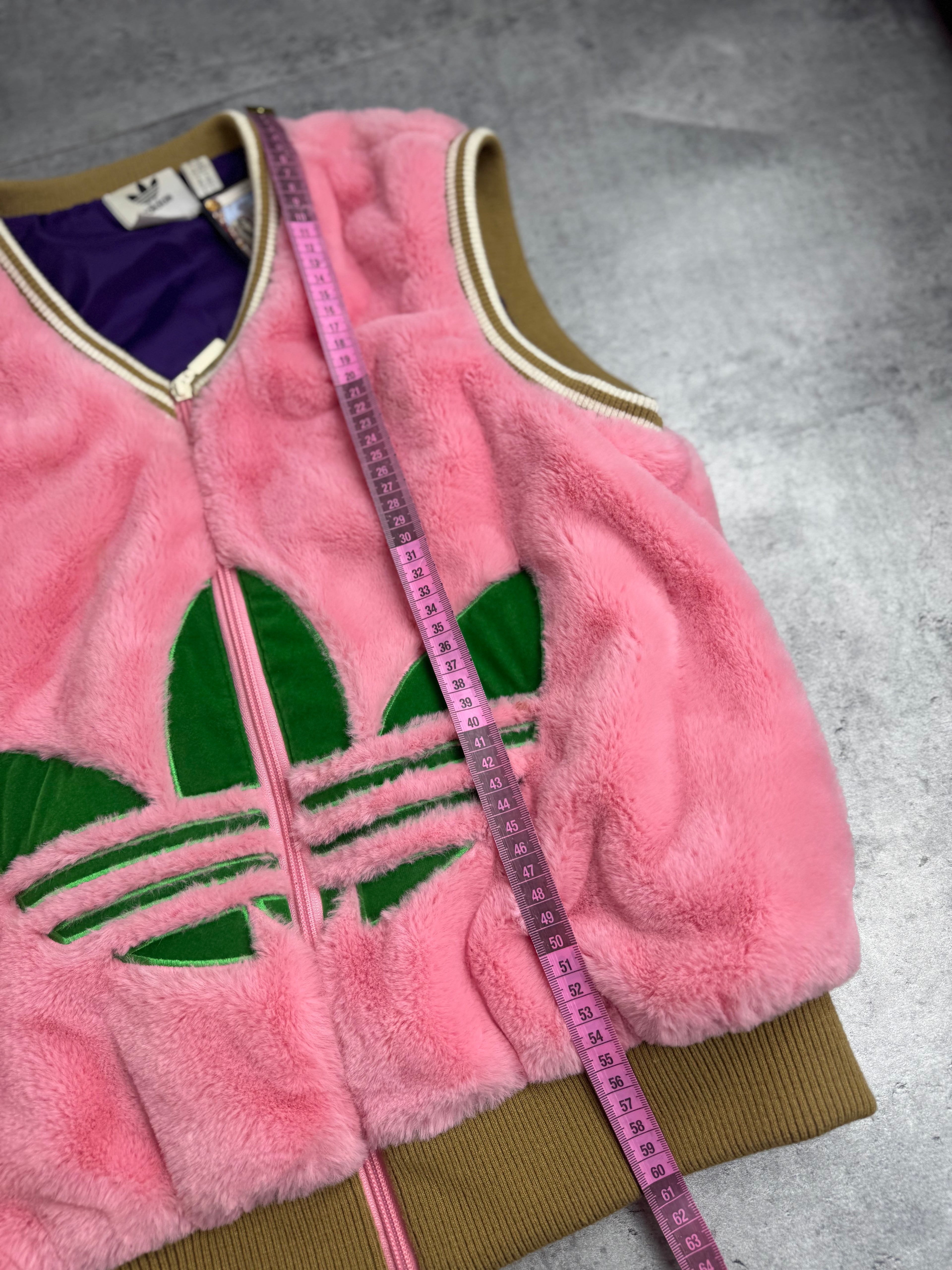 Adidas Originals Limited Edition Kamizelka Sherpa Fluffy Vest Pink Różowa Oldschool
