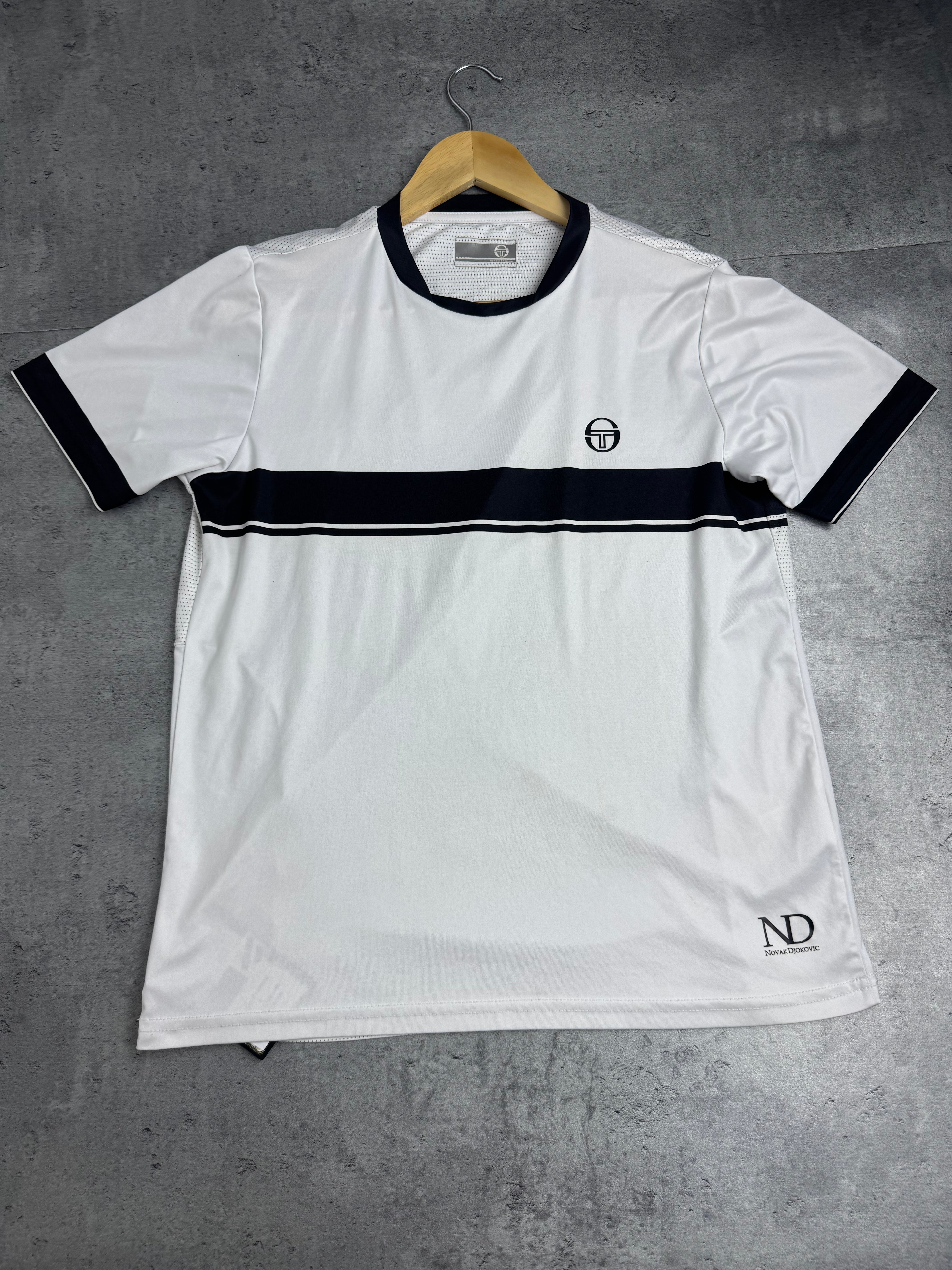 Sergio Tacchini x Novak Djokovic Tennis Y2K Dragon Graphic RARE Shirt Collab